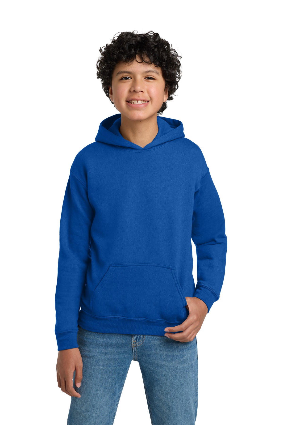Custom logo Gildan® - Youth Heavy Blend™ Hooded Sweatshirt. 18500B in Royal