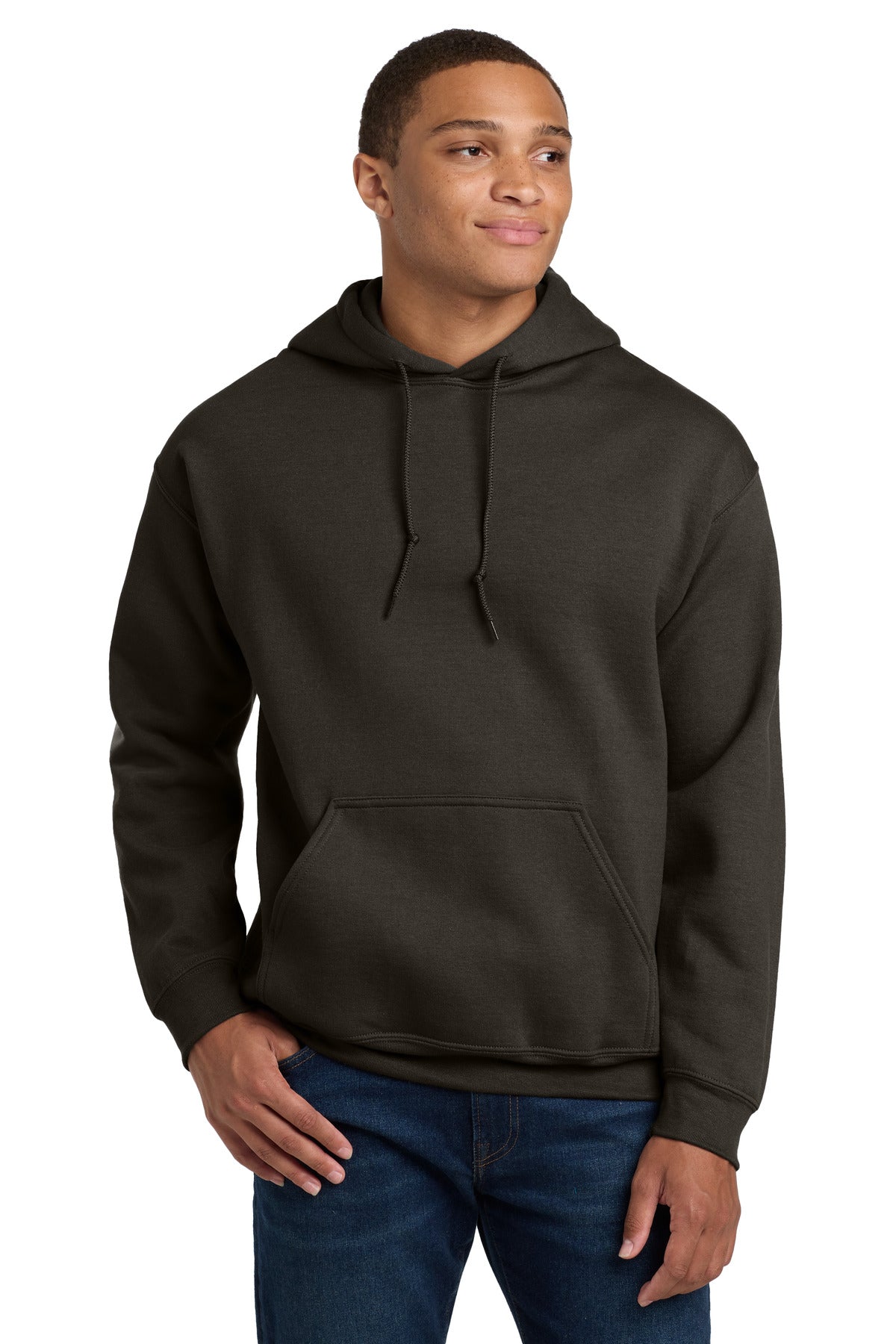 Custom logo Gildan® - Heavy Blend™ Hooded Sweatshirt.  18500 in Dark Chocolate