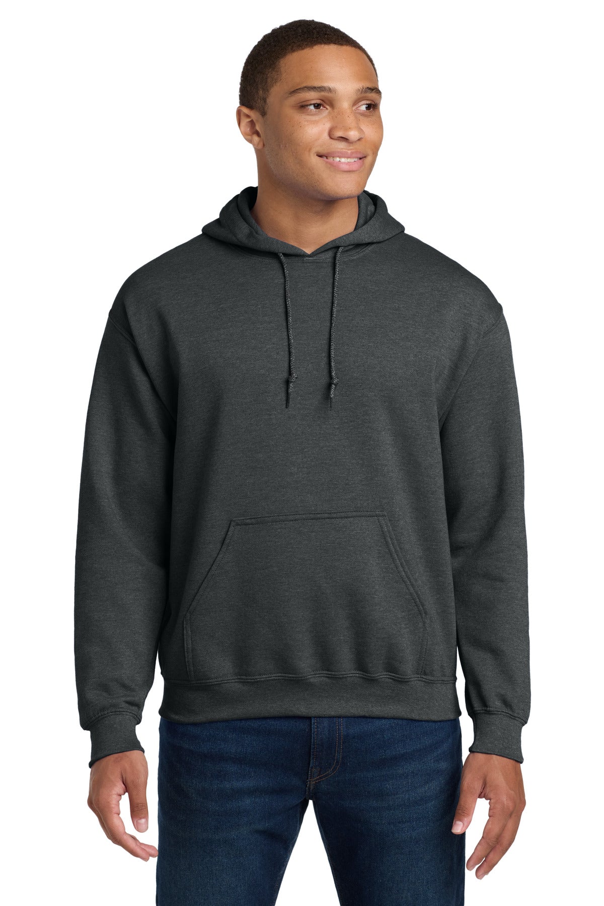 Custom logo Gildan® - Heavy Blend™ Hooded Sweatshirt.  18500 in Fan Charcoal Heather