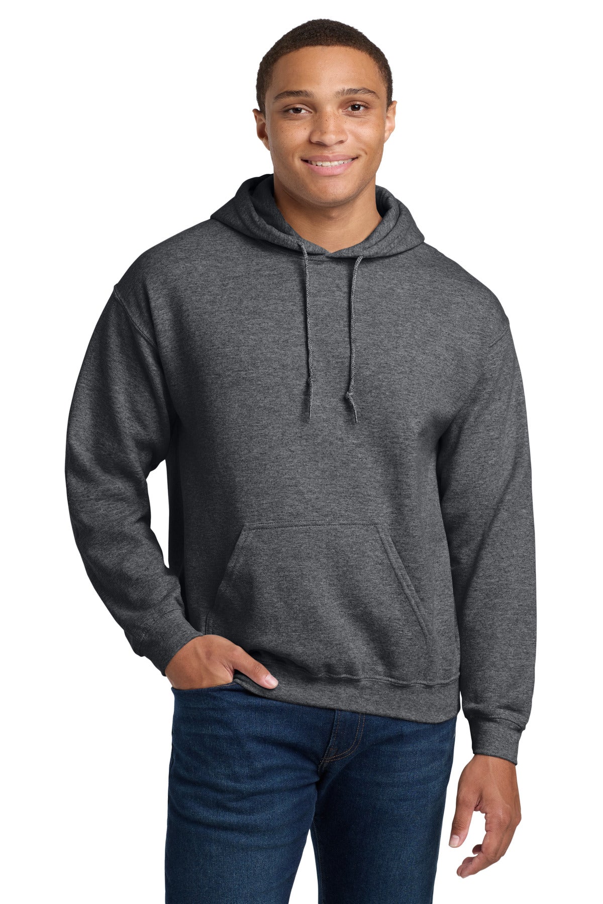 Custom logo Gildan® - Heavy Blend™ Hooded Sweatshirt.  18500 in Graphite Heather