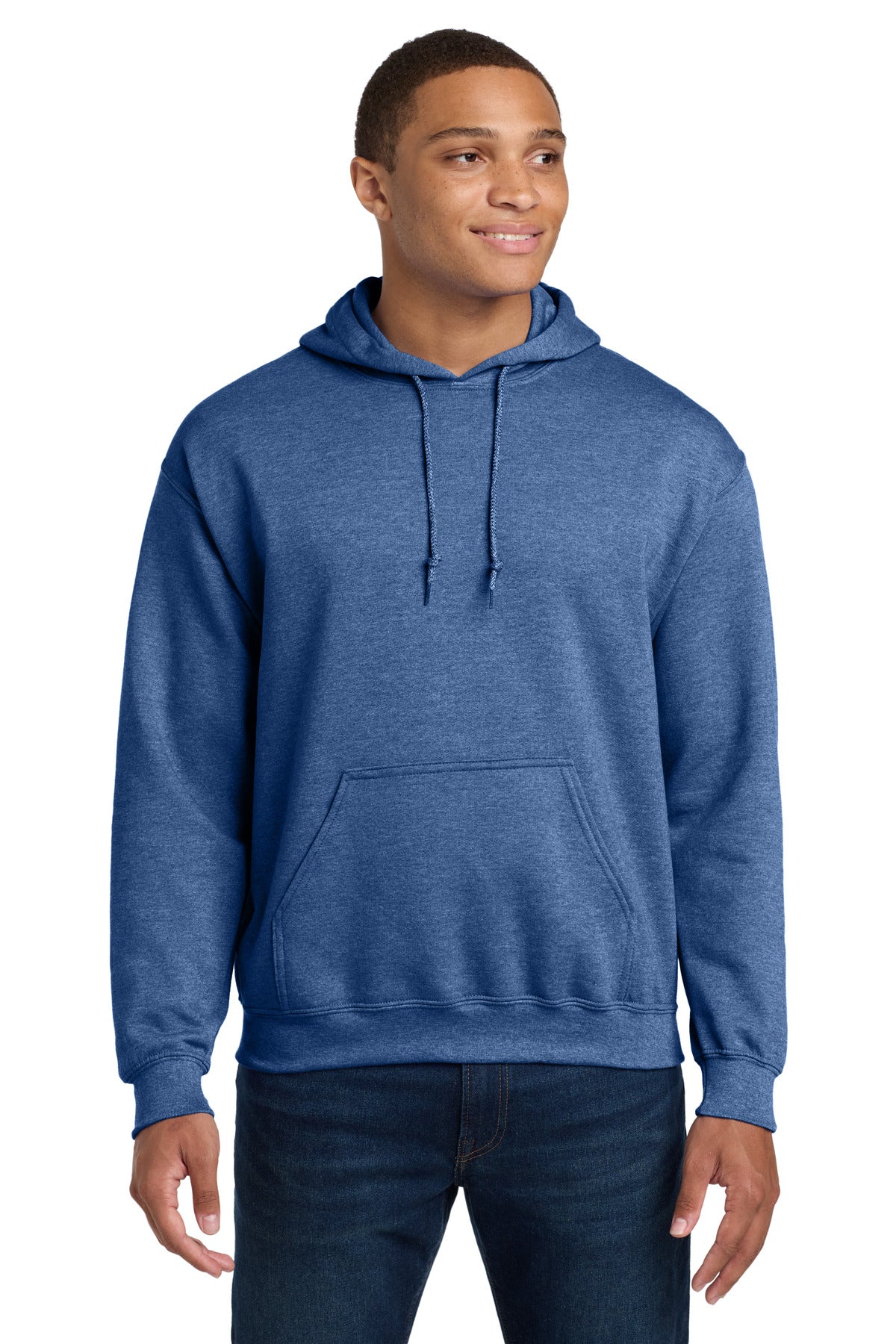 Custom logo Gildan® - Heavy Blend™ Hooded Sweatshirt.  18500 in Heather Deep Royal