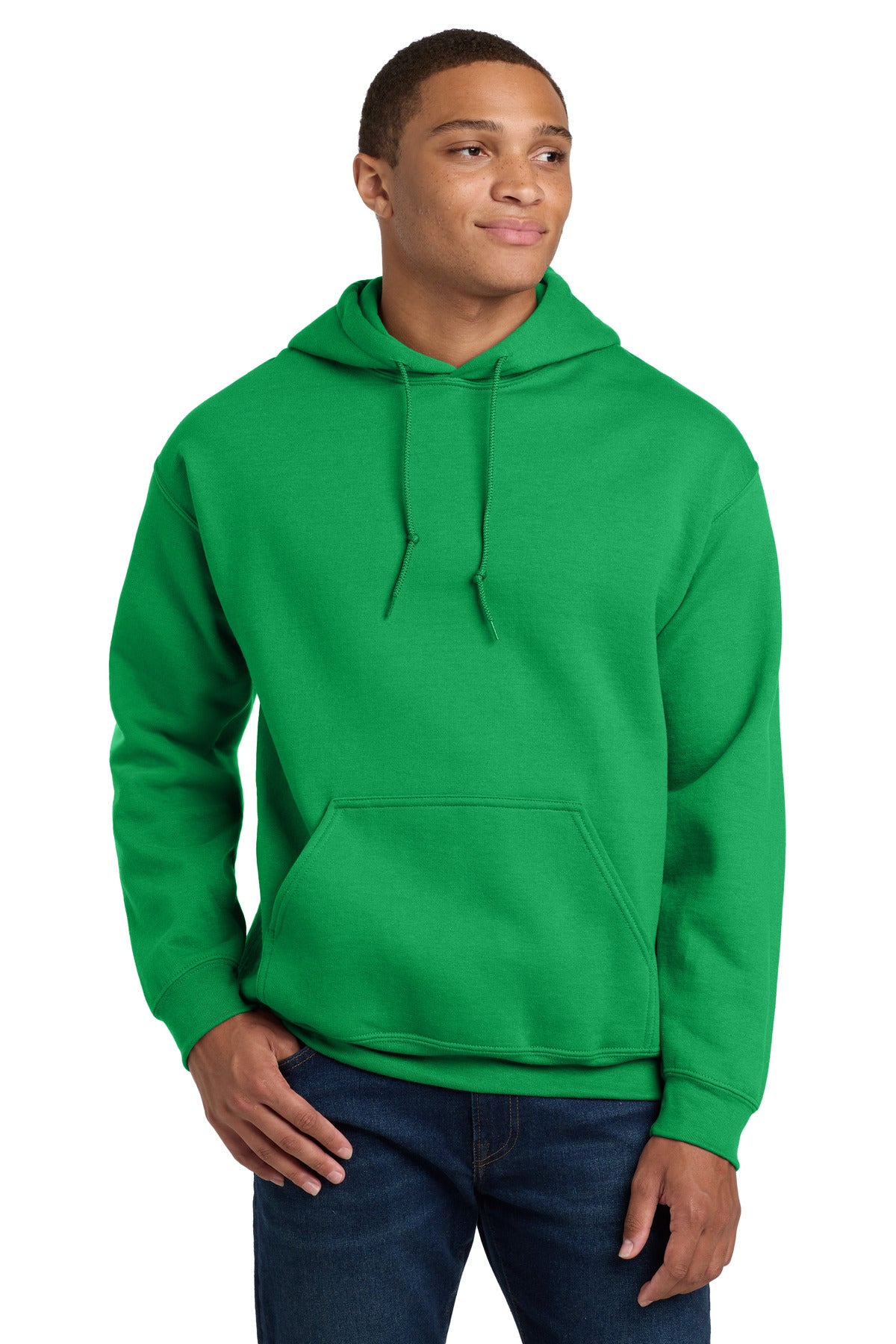 Custom logo Gildan® - Heavy Blend™ Hooded Sweatshirt.  18500 in Irish Green