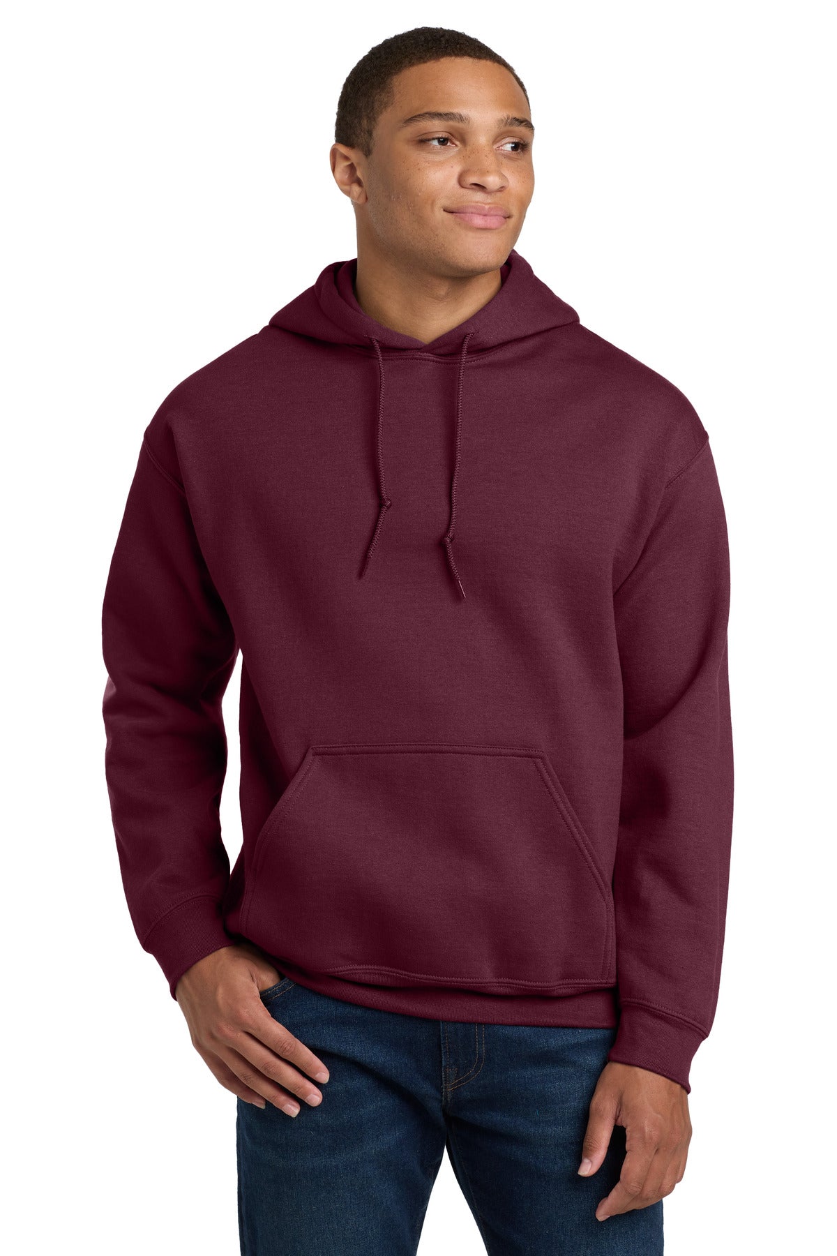 Custom logo Gildan® - Heavy Blend™ Hooded Sweatshirt.  18500 in Maroon