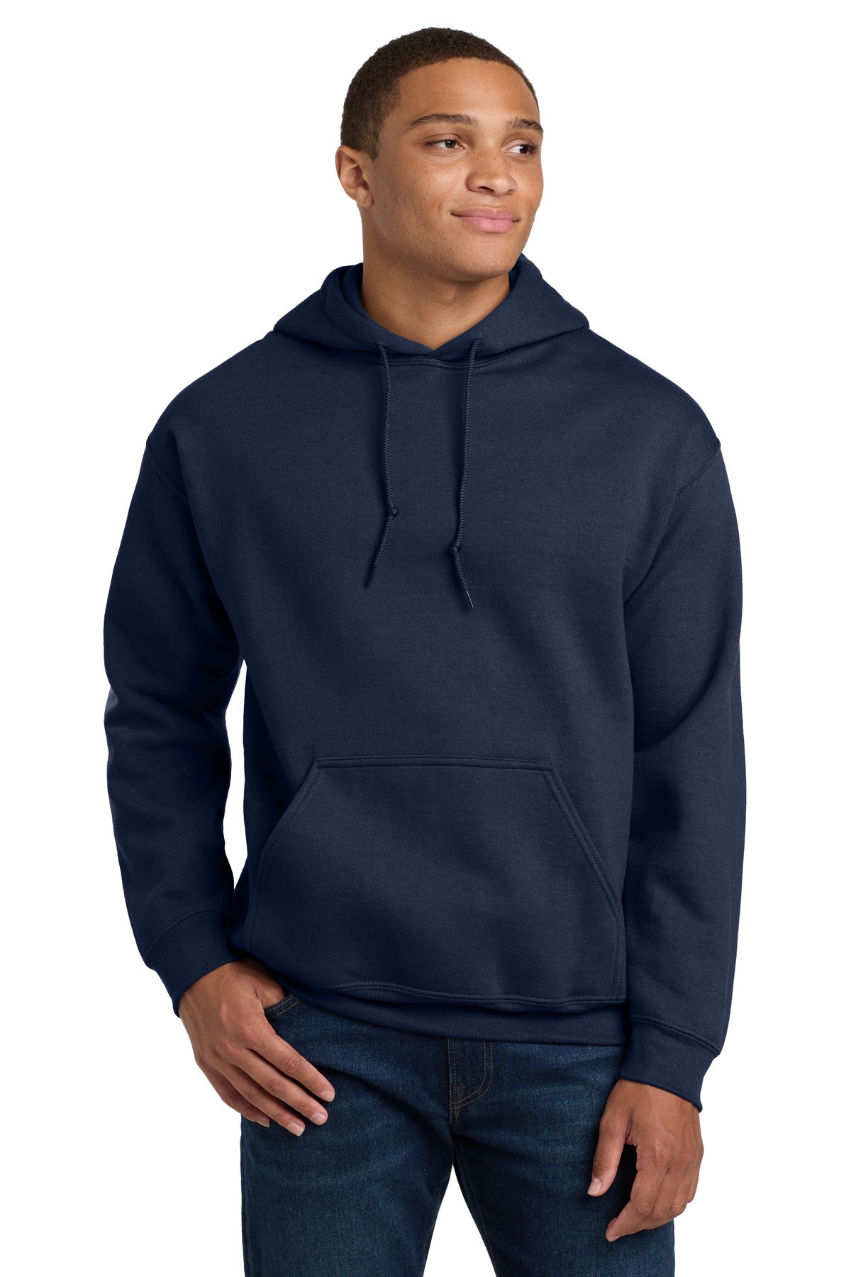 Custom logo Gildan® - Heavy Blend™ Hooded Sweatshirt.  18500 in Navy