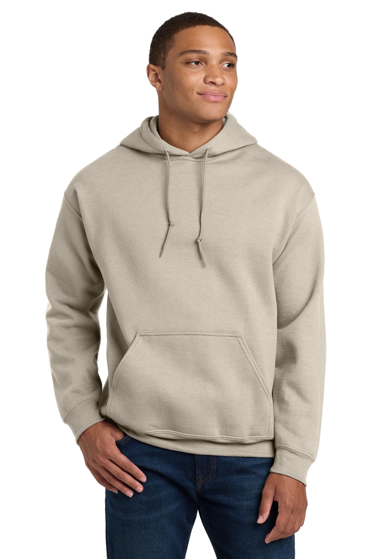 Custom logo Gildan® - Heavy Blend™ Hooded Sweatshirt.  18500 in Sand