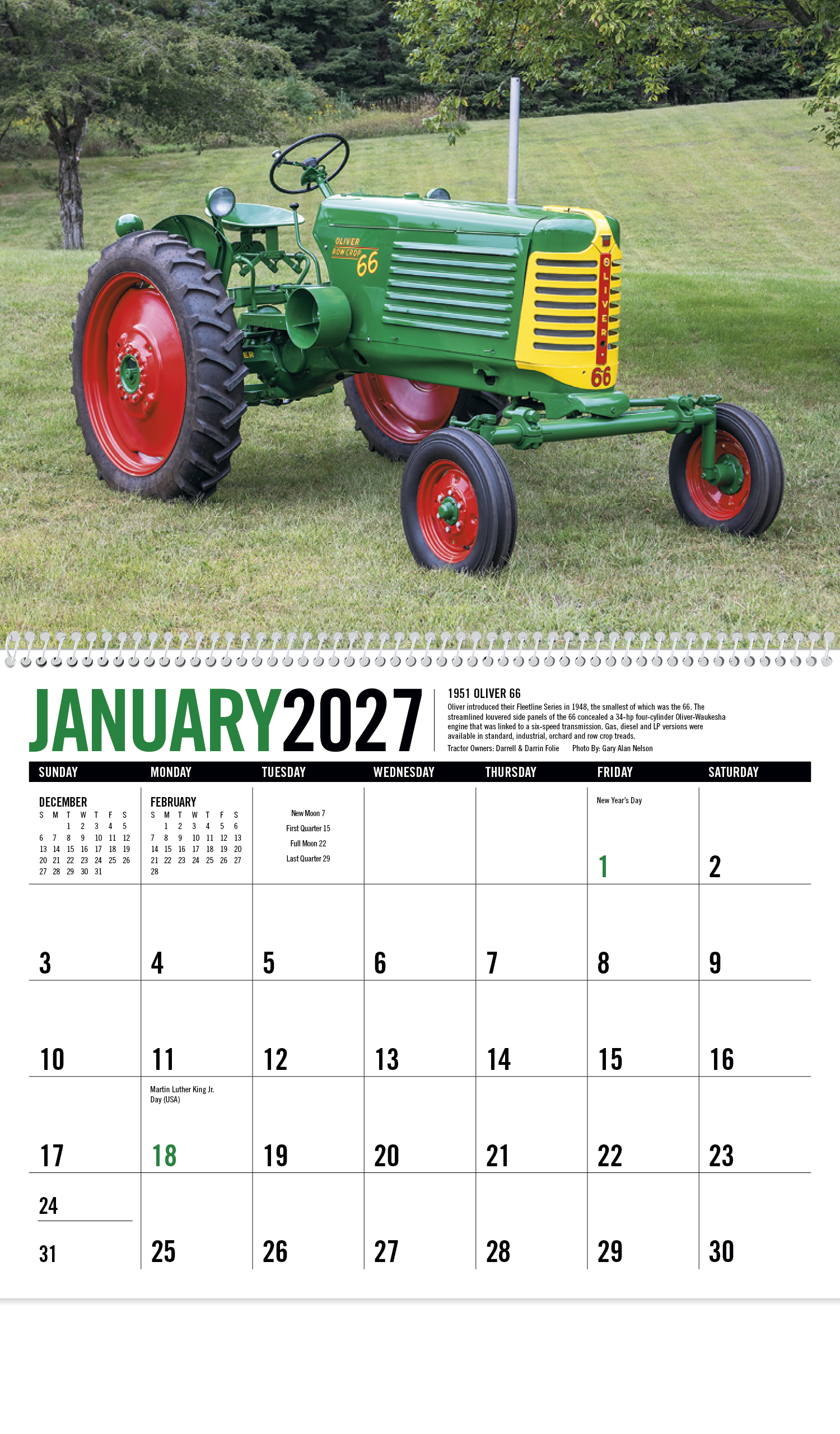 Antique Tractors Calendar