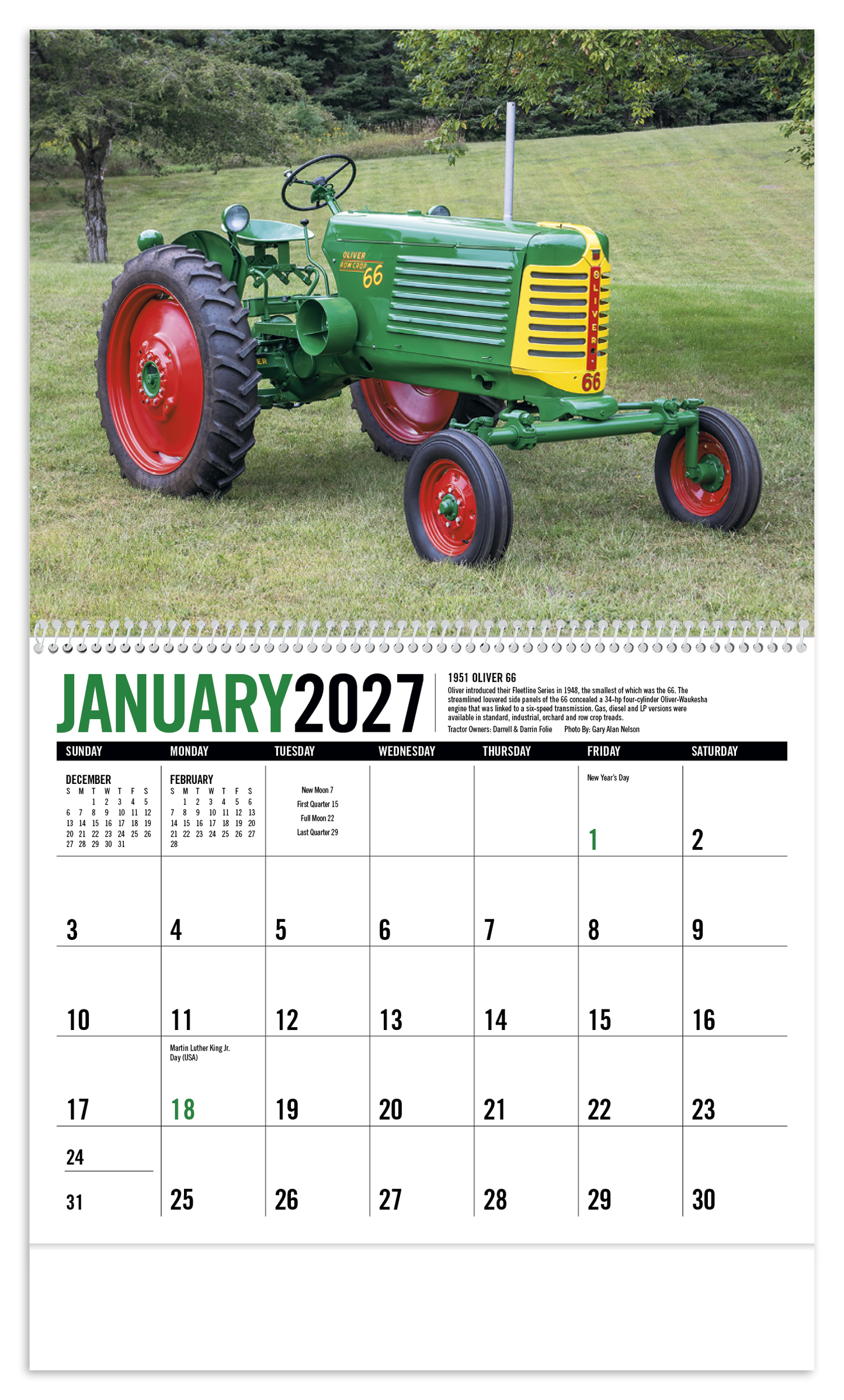 Antique Tractors Calendar