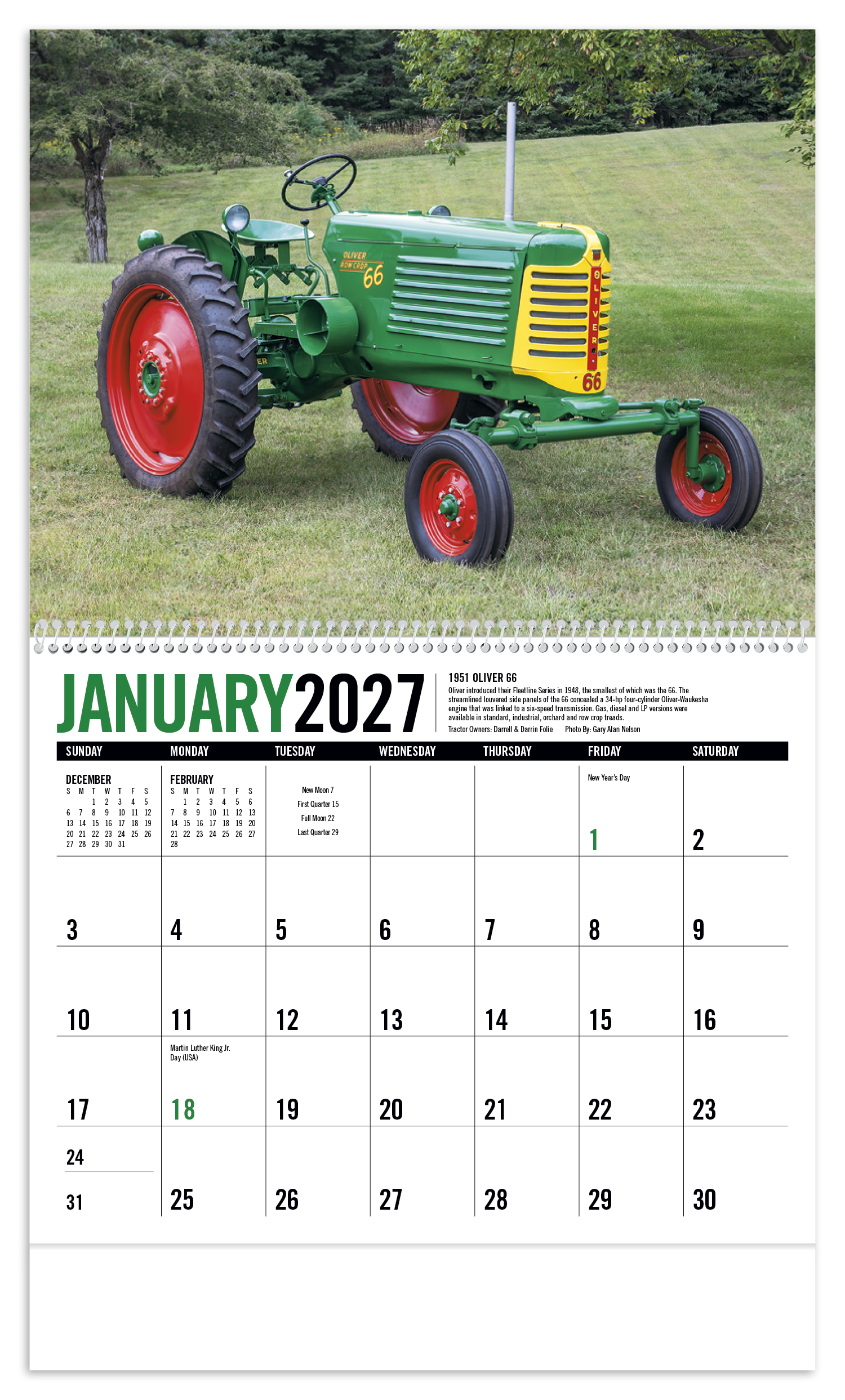 Antique Tractors Calendar