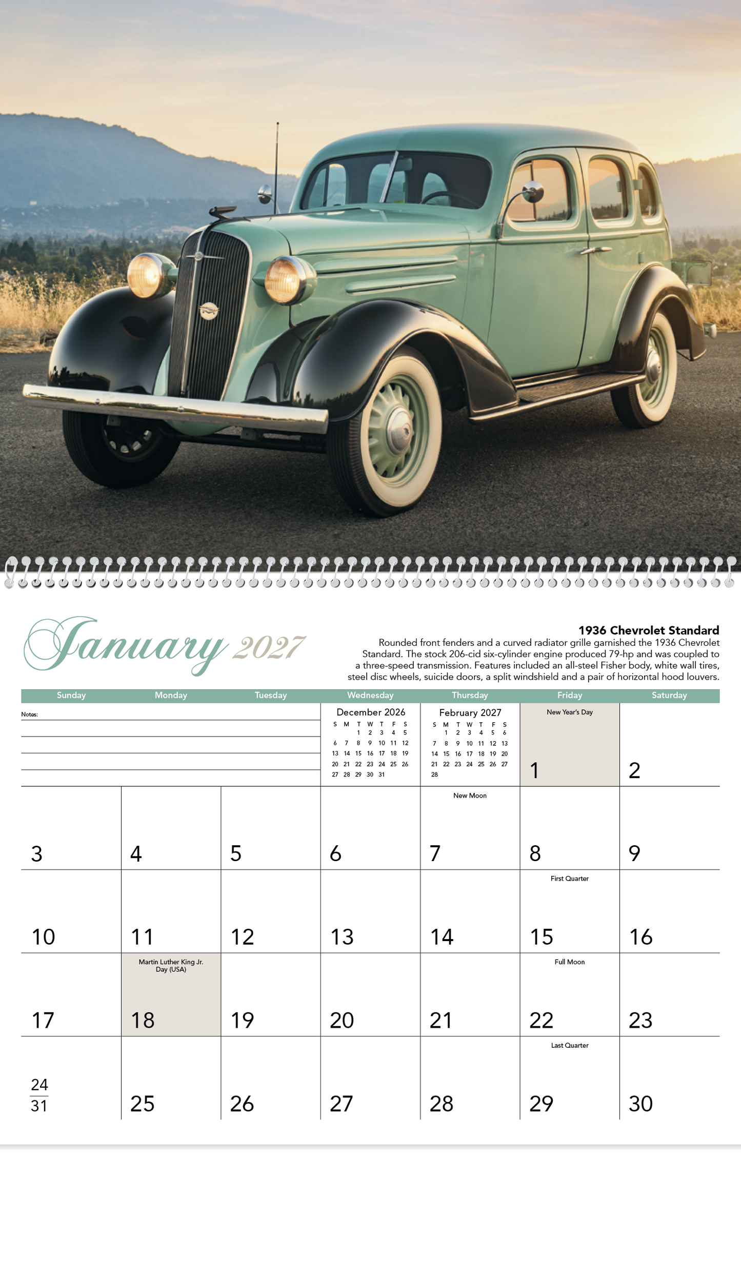Antique Cars Calendar