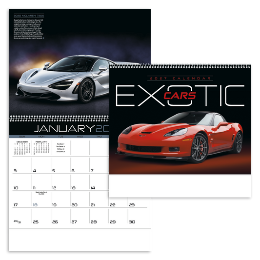 Custom logo Exotic Cars Calendar