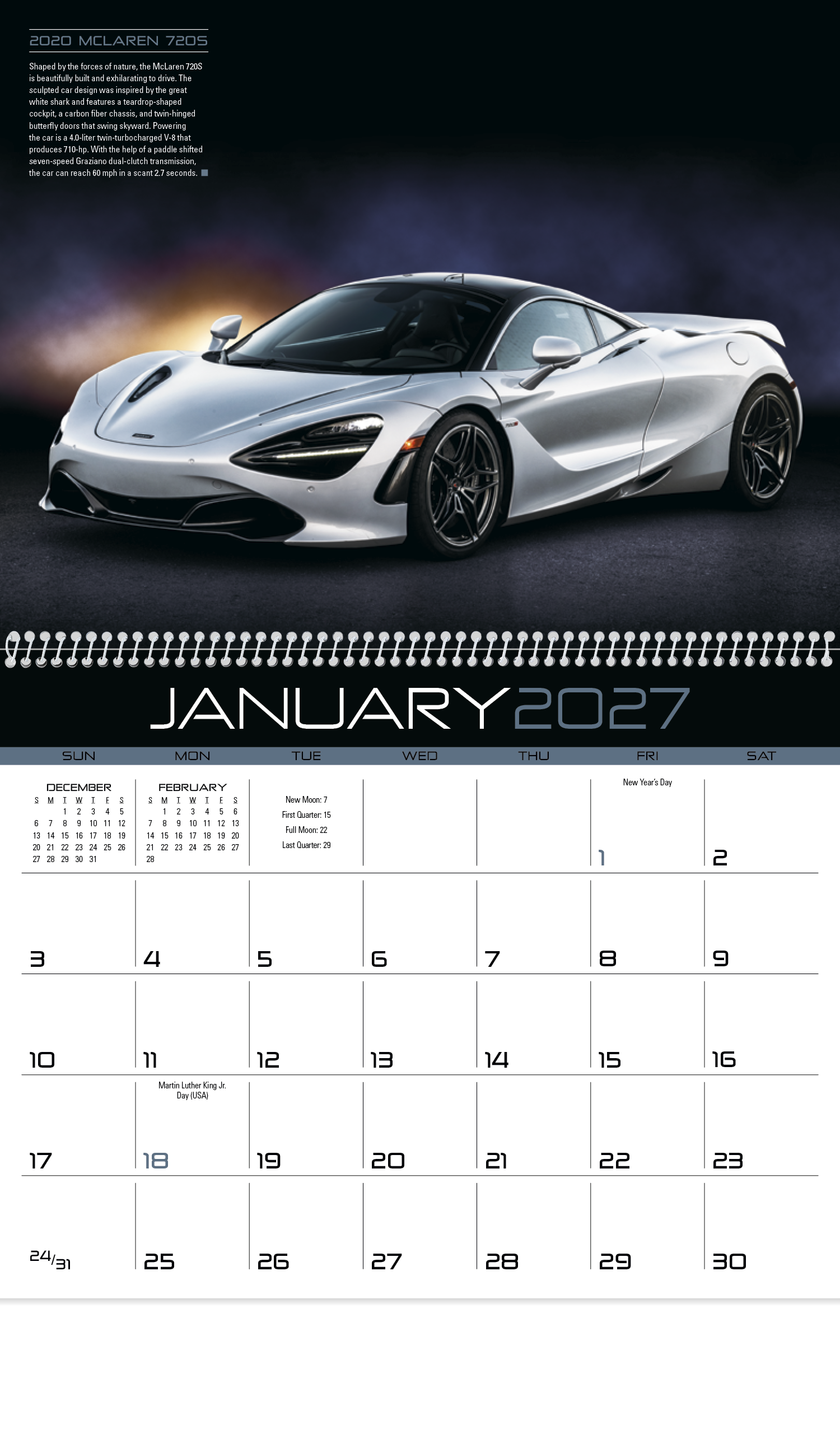 Exotic Cars Calendar