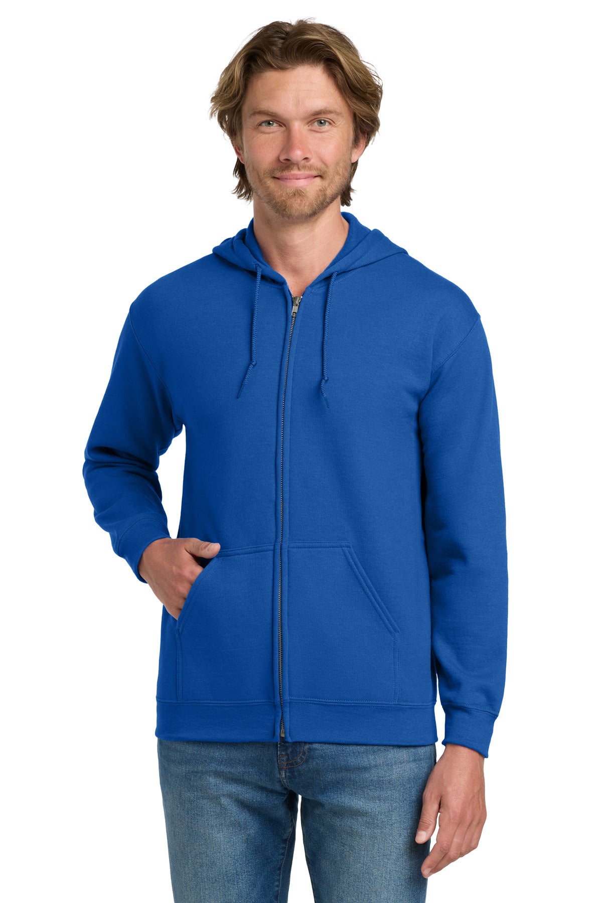 Custom logo Gildan® - Heavy Blend™ Full-Zip Hooded Sweatshirt. 18600 in Royal