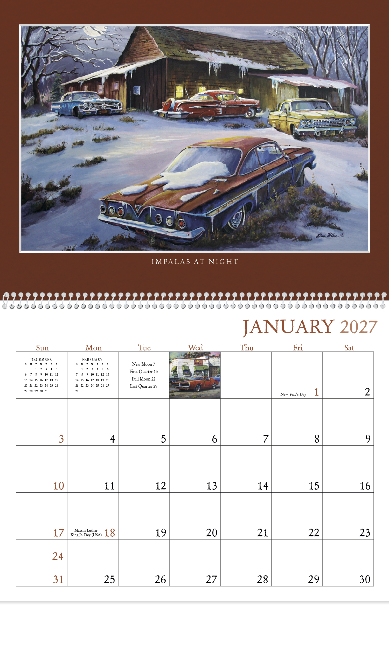 Junkyard Classics by Dale Klee Calendar