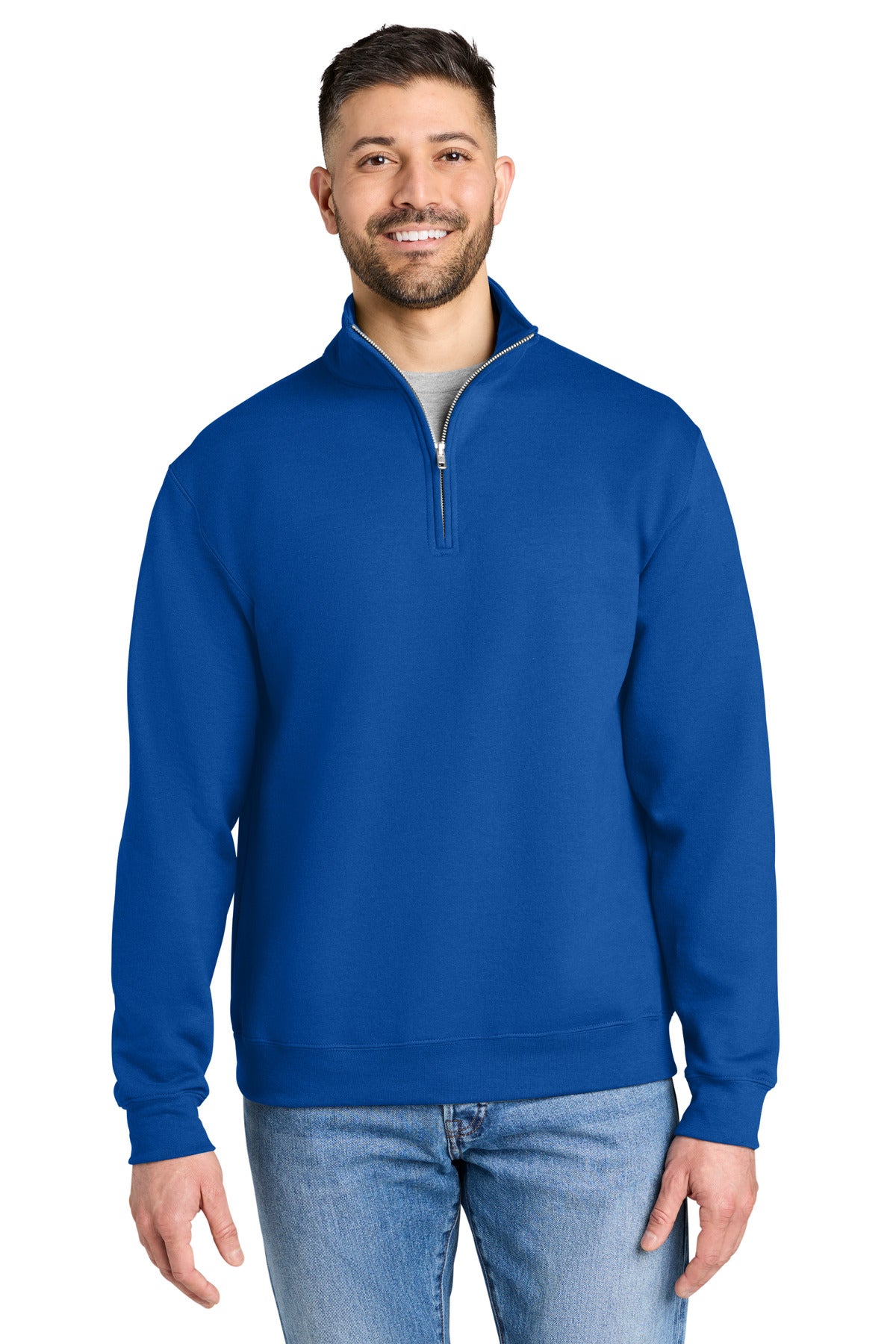 Custom logo Gildan® Heavy Blend™ 1/4-Zip Sweatshirt 18810 in Royal