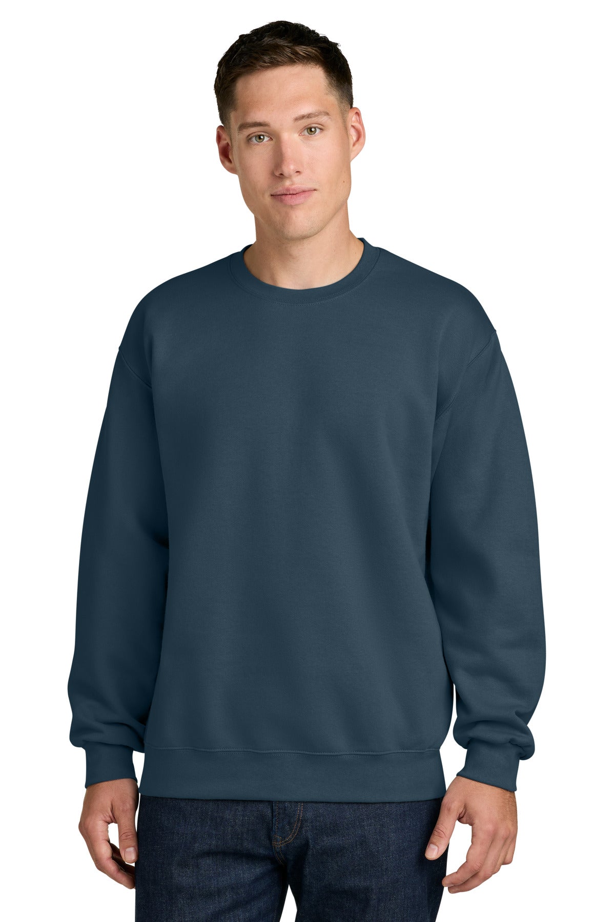 Custom logo Gildan® Hammer® Maxweight Crewneck Sweatshirt 19000 in Blue Dusk