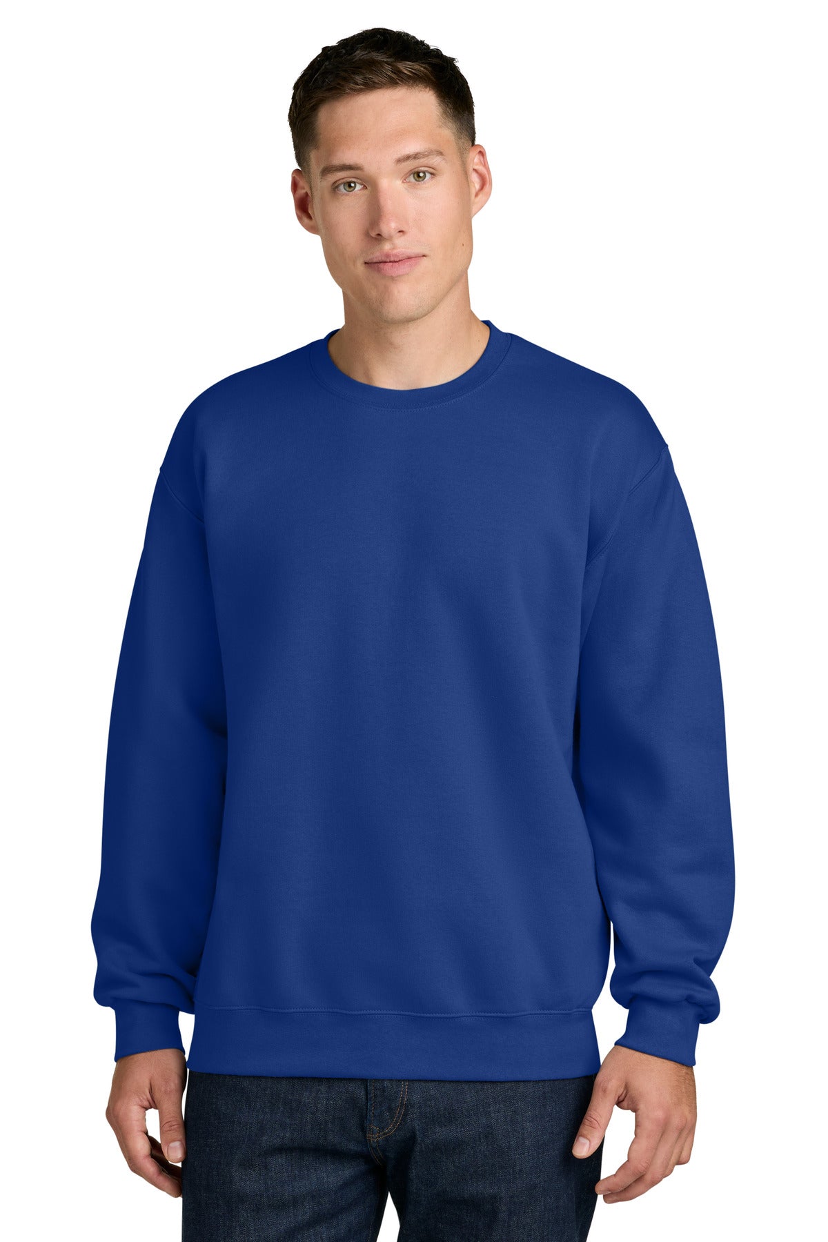 Custom logo Gildan® Hammer® Maxweight Crewneck Sweatshirt 19000 in Deep Royal