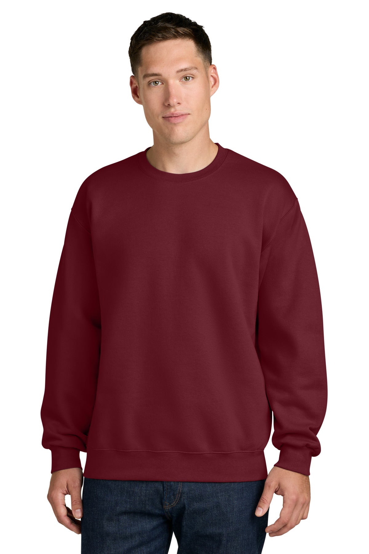 Custom logo Gildan® Hammer® Maxweight Crewneck Sweatshirt 19000 in Garnet