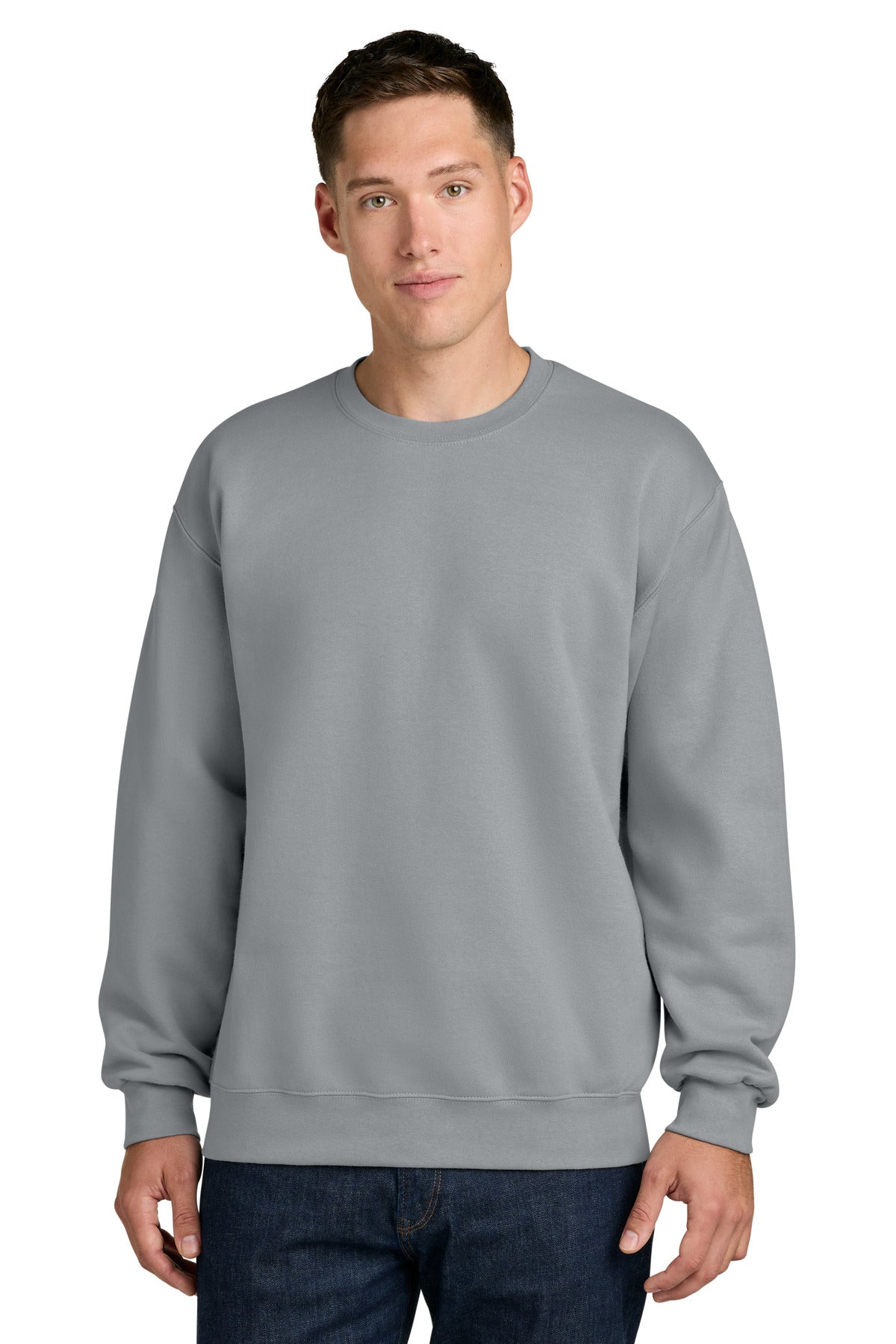 Custom logo Gildan® Hammer® Maxweight Crewneck Sweatshirt 19000 in Gravel