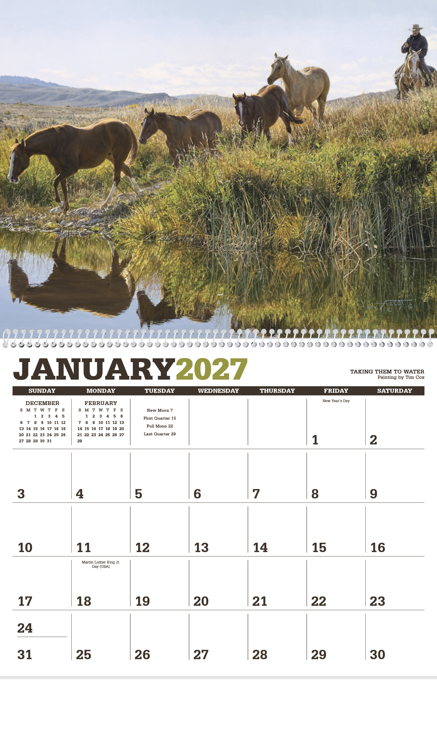 American West by Tim Cox Calendar