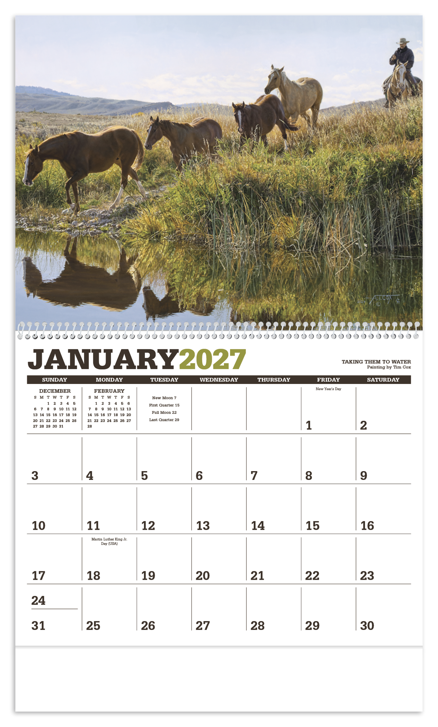American West by Tim Cox Calendar