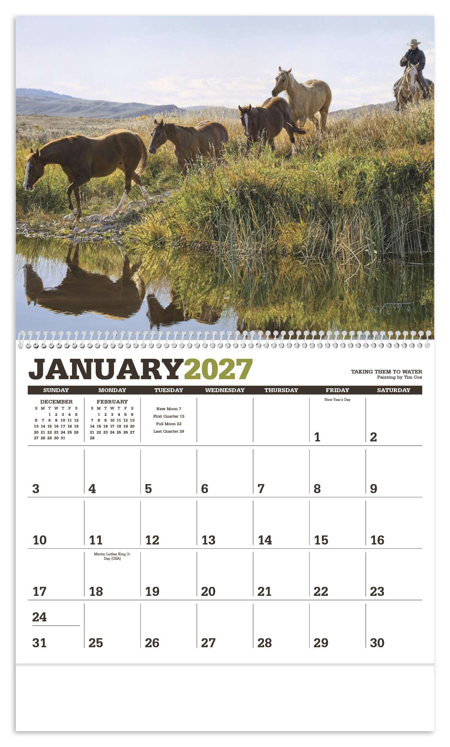 American West by Tim Cox Calendar