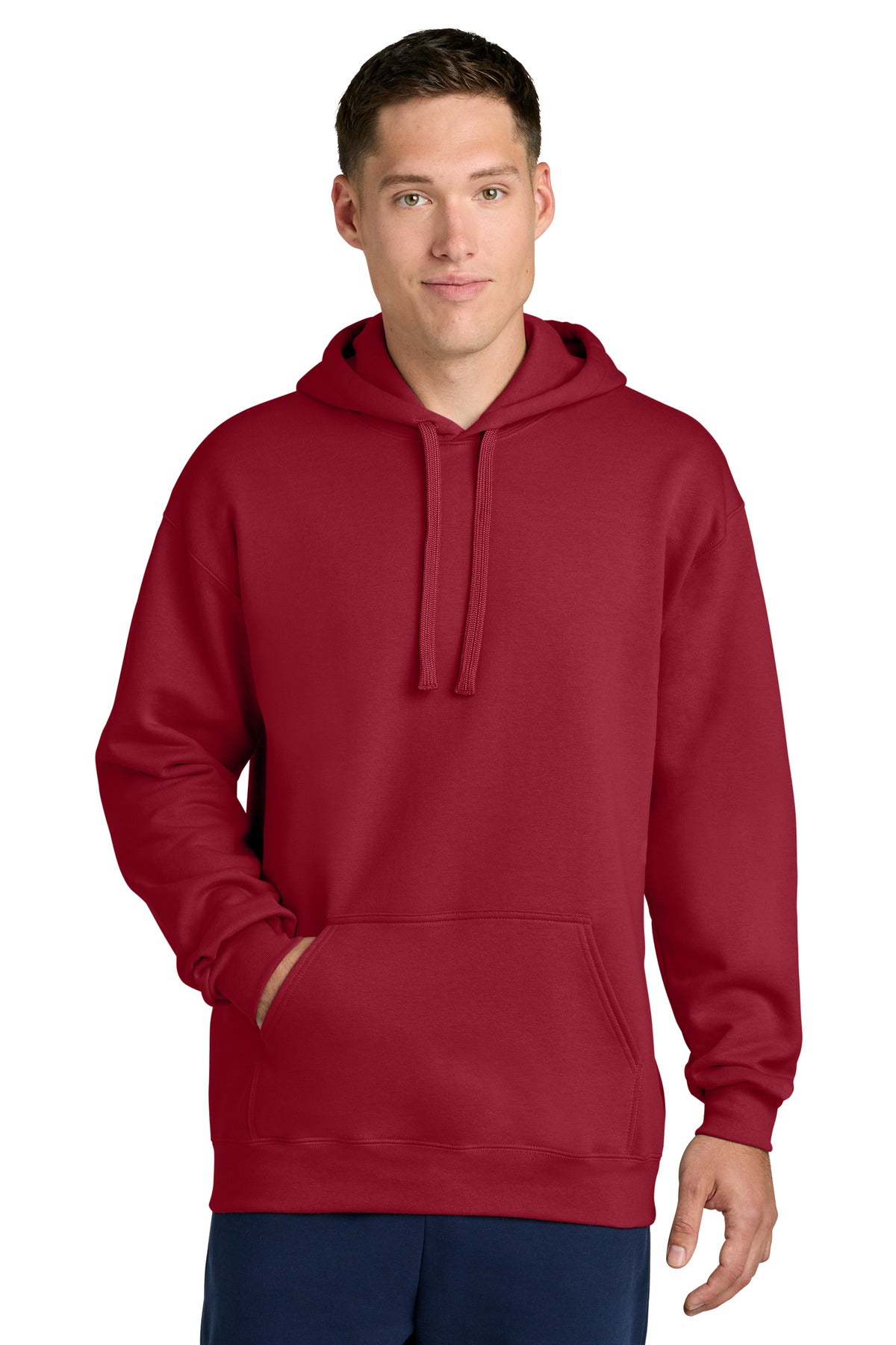 Custom logo Gildan® Hammer® Maxweight Hooded Sweatshirt 19500 in Cherry Red