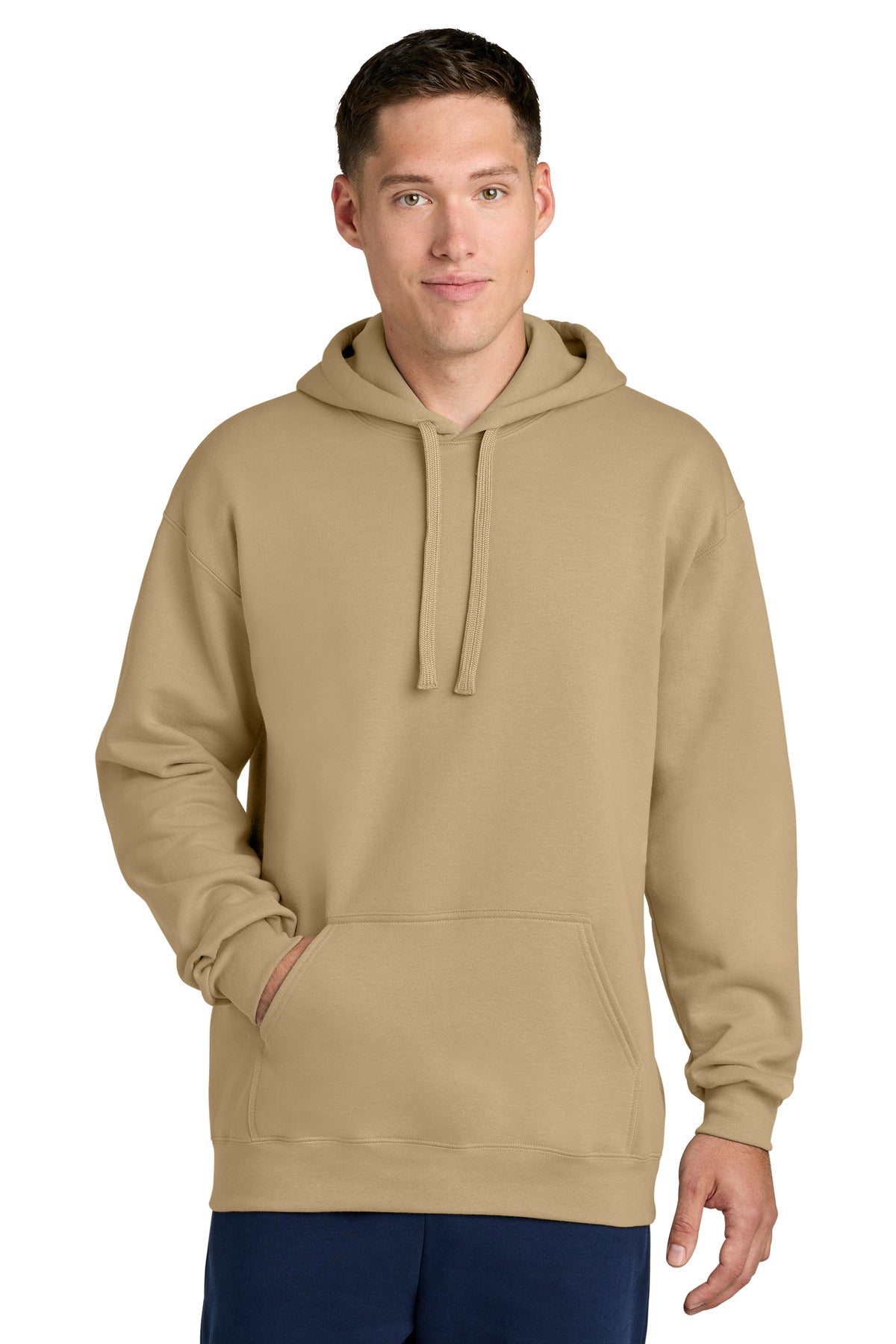 Custom logo Gildan® Hammer® Maxweight Hooded Sweatshirt 19500 in Tan