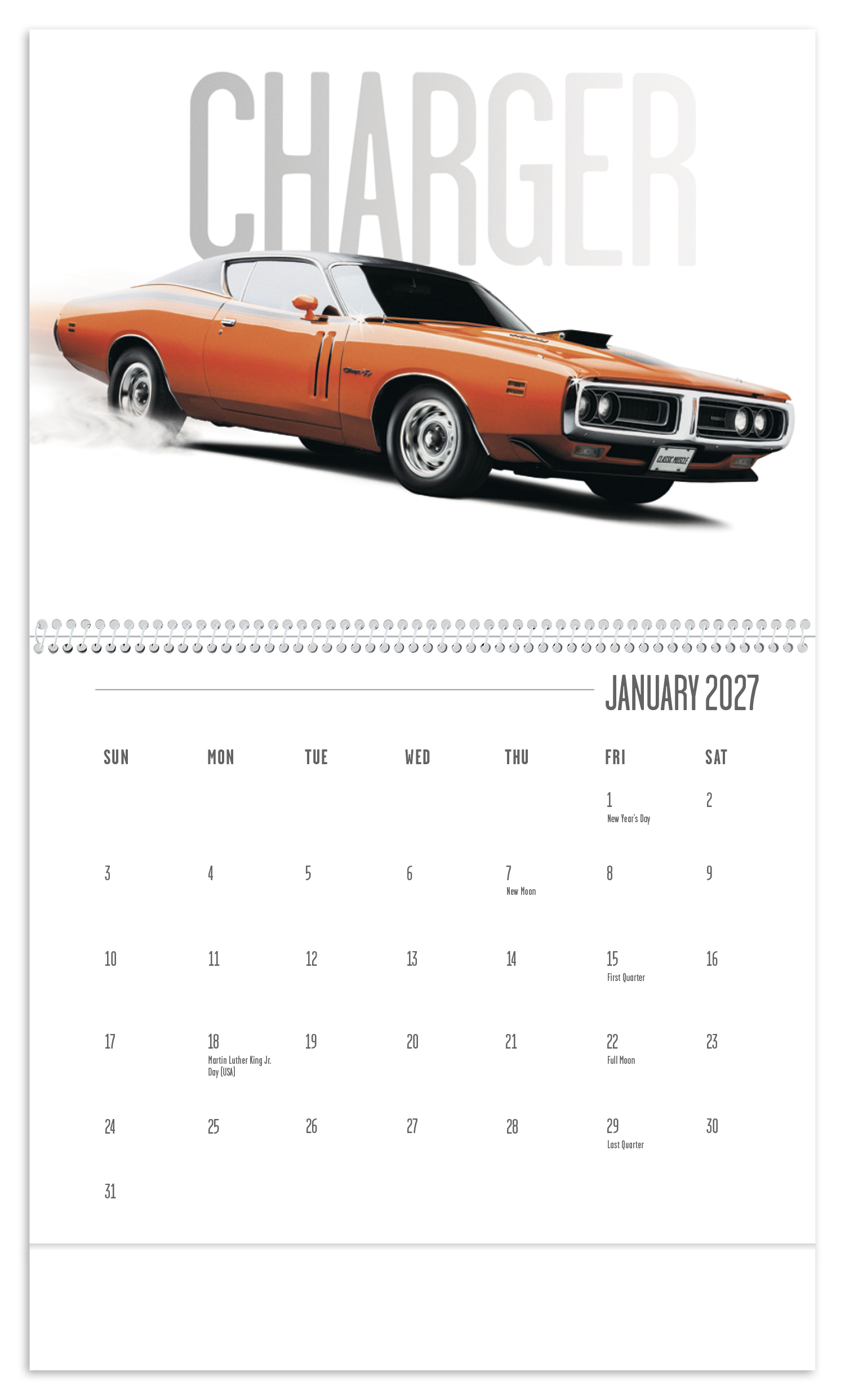 Classic Muscle Cars Calendar