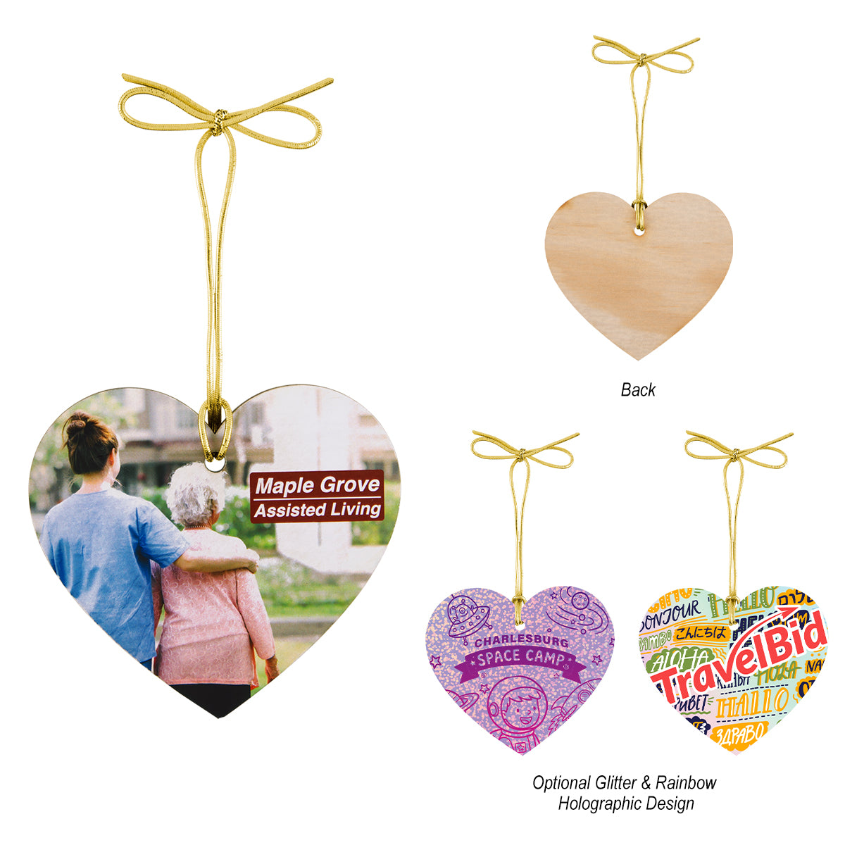 Wood Ornament - Heart