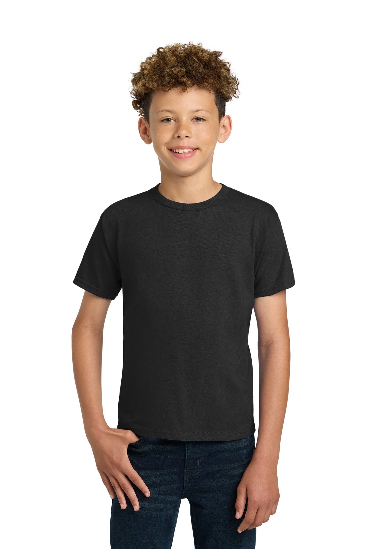 Custom logo Gildan® - Youth Ultra Cotton®100% US Cotton T-Shirt. 2000B in Black
