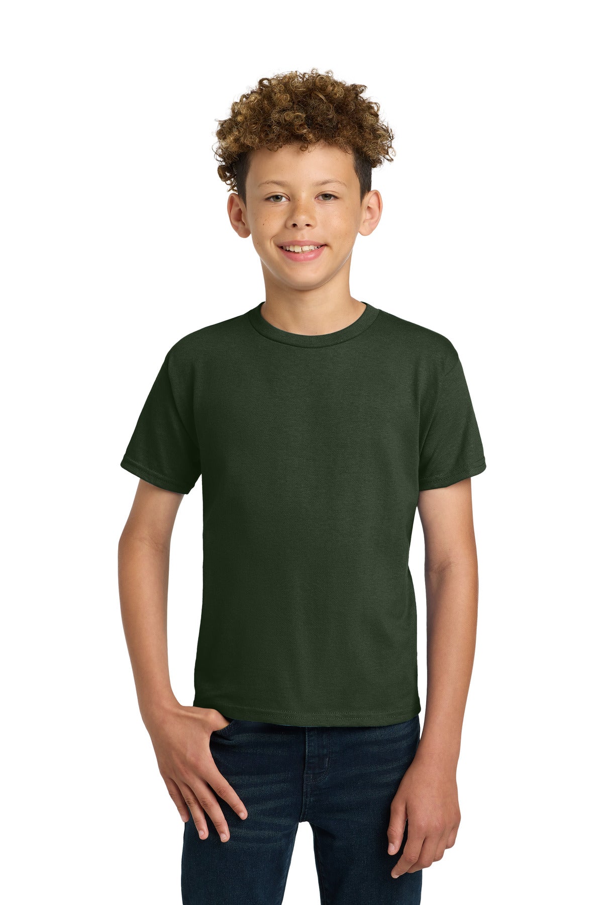 Custom logo Gildan® - Youth Ultra Cotton®100% US Cotton T-Shirt. 2000B in Forest