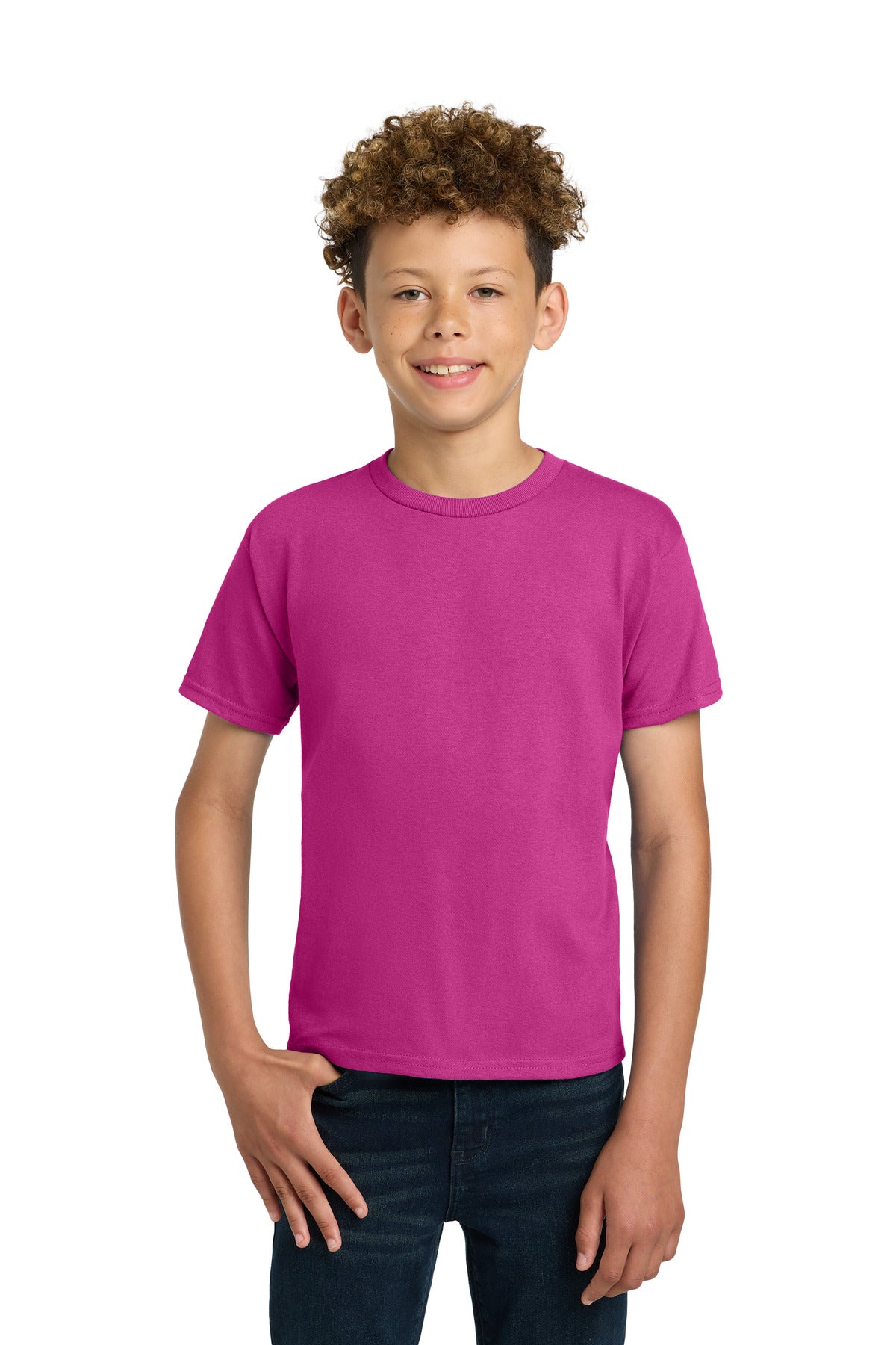 Custom logo Gildan® - Youth Ultra Cotton®100% US Cotton T-Shirt. 2000B in Heliconia
