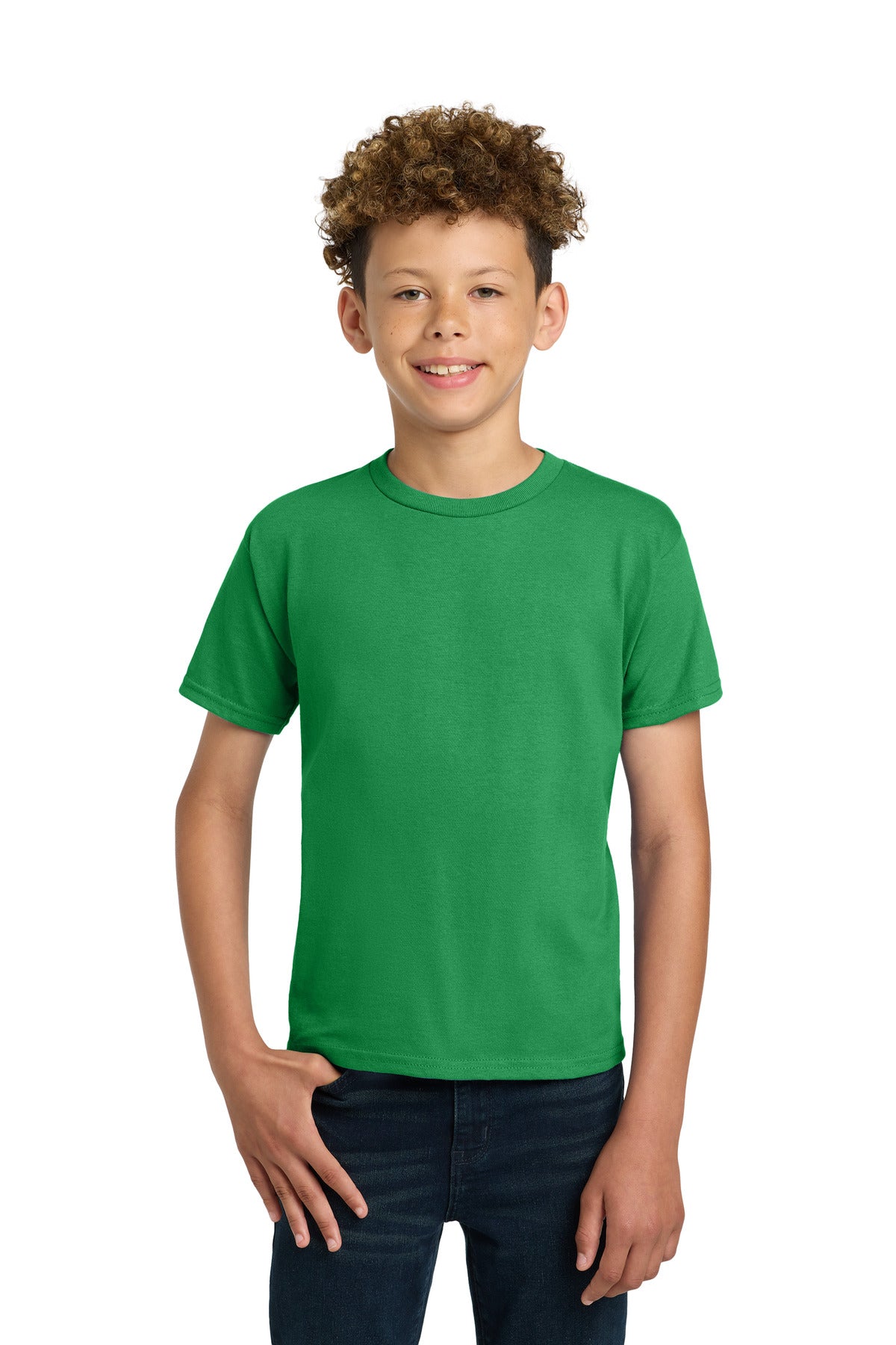 Custom logo Gildan® - Youth Ultra Cotton®100% US Cotton T-Shirt. 2000B in Irish Green