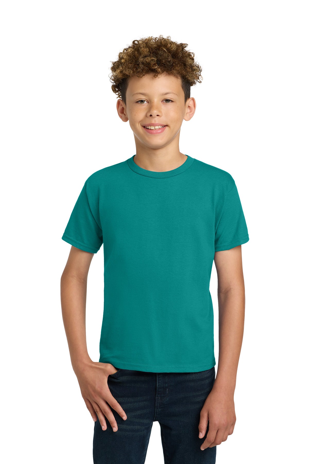 Custom logo Gildan® - Youth Ultra Cotton®100% US Cotton T-Shirt. 2000B in Jade Dome