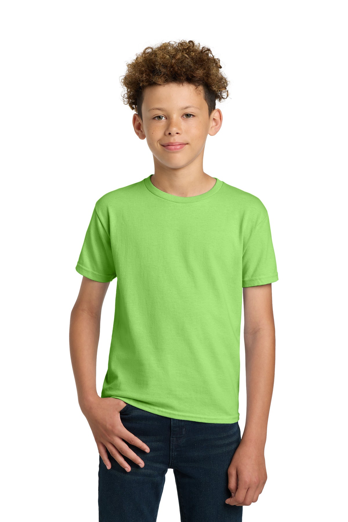 Custom logo Gildan® - Youth Ultra Cotton®100% US Cotton T-Shirt. 2000B in Lime