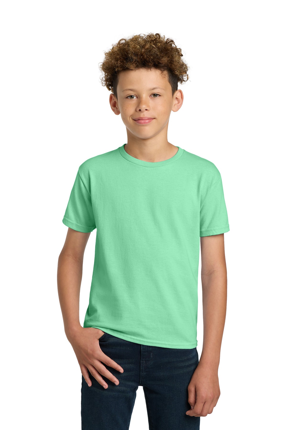 Custom logo Gildan® - Youth Ultra Cotton®100% US Cotton T-Shirt. 2000B in Mint Green