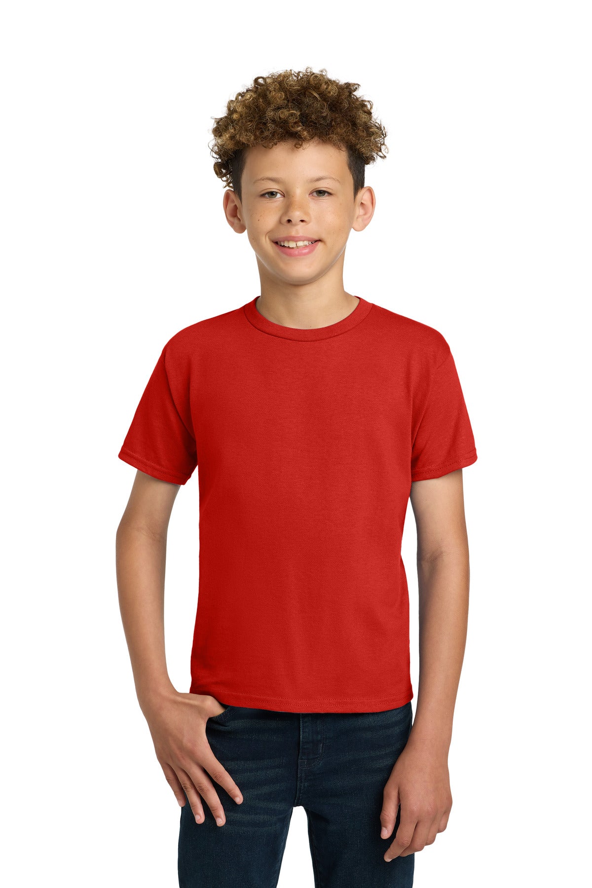 Custom logo Gildan® - Youth Ultra Cotton®100% US Cotton T-Shirt. 2000B in Red
