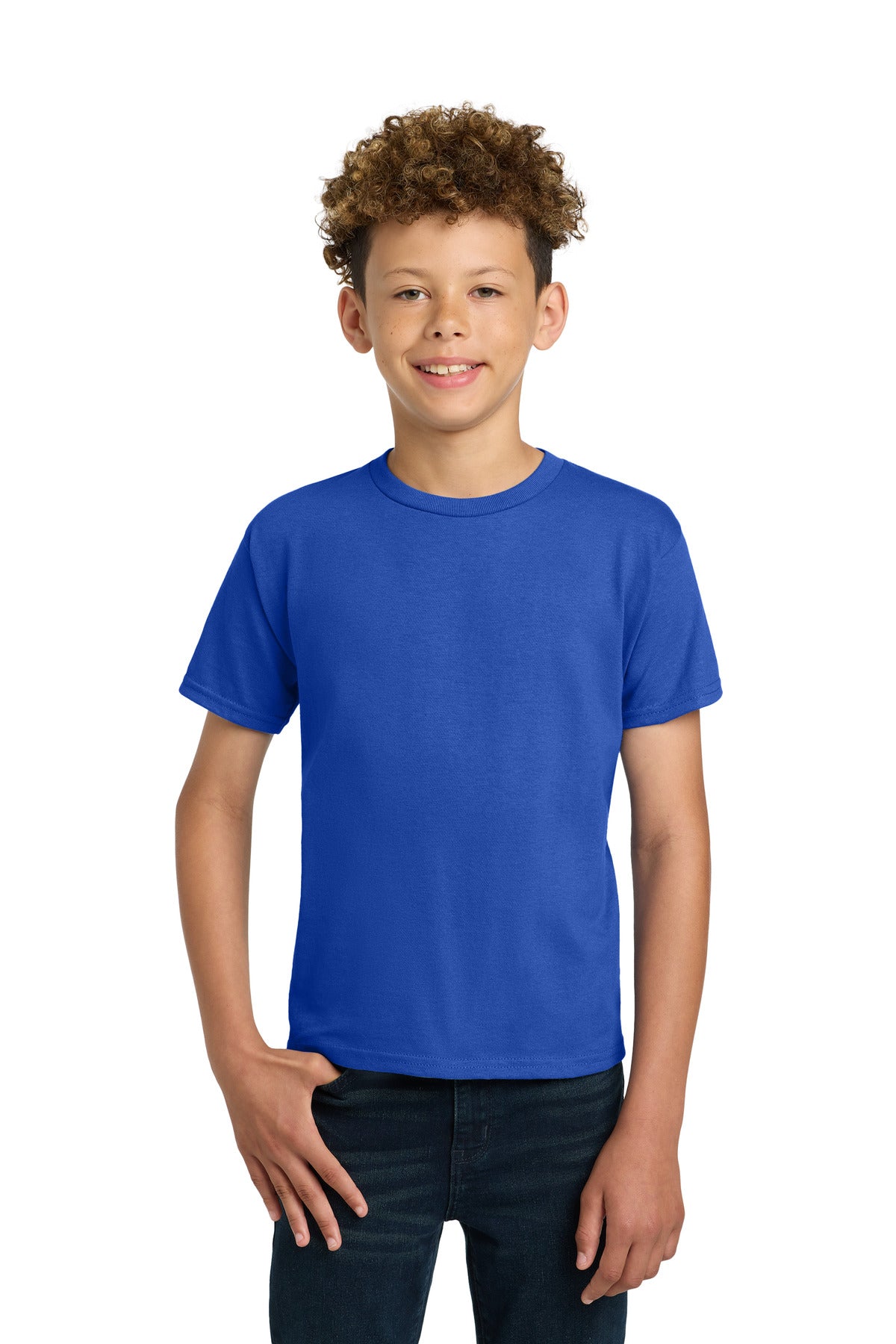 Custom logo Gildan® - Youth Ultra Cotton®100% US Cotton T-Shirt. 2000B in Royal