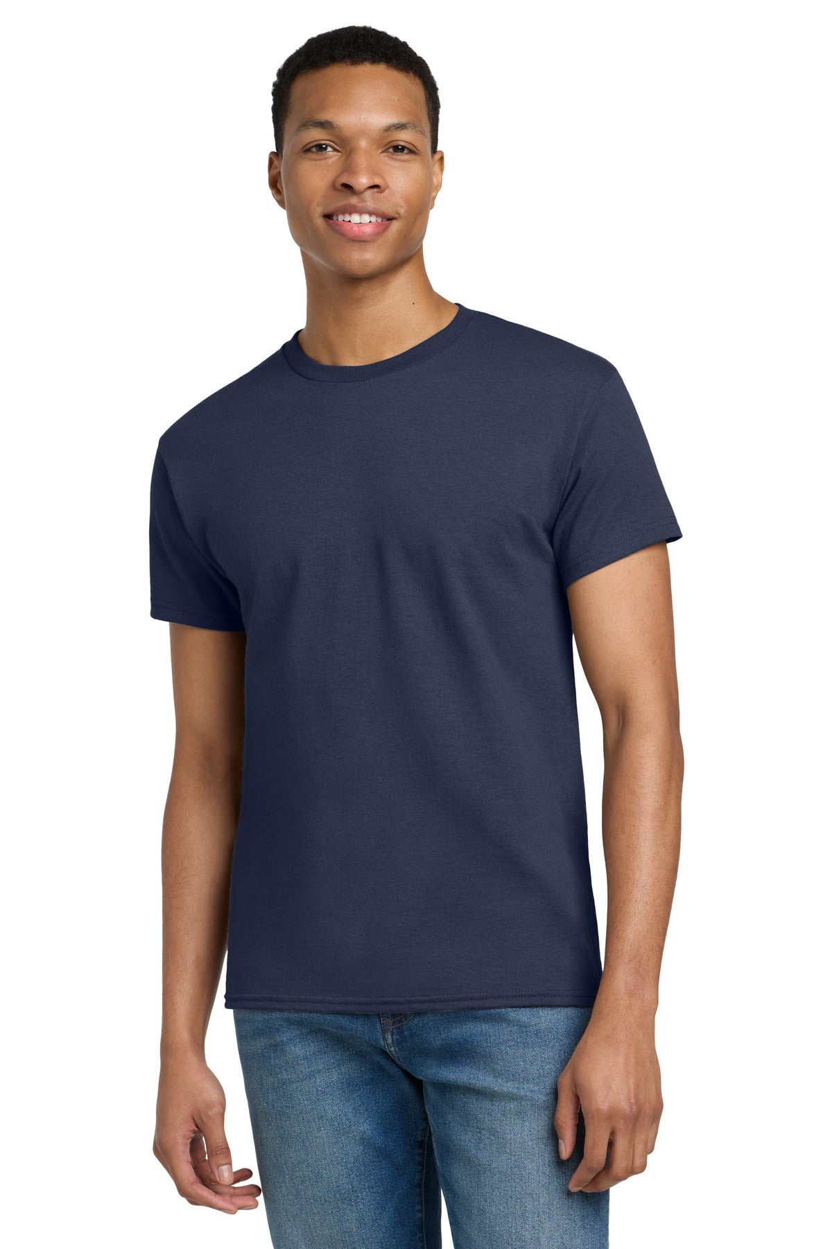Custom logo Gildan® Tall 100% US Cotton T-Shirt 2000T in Navy