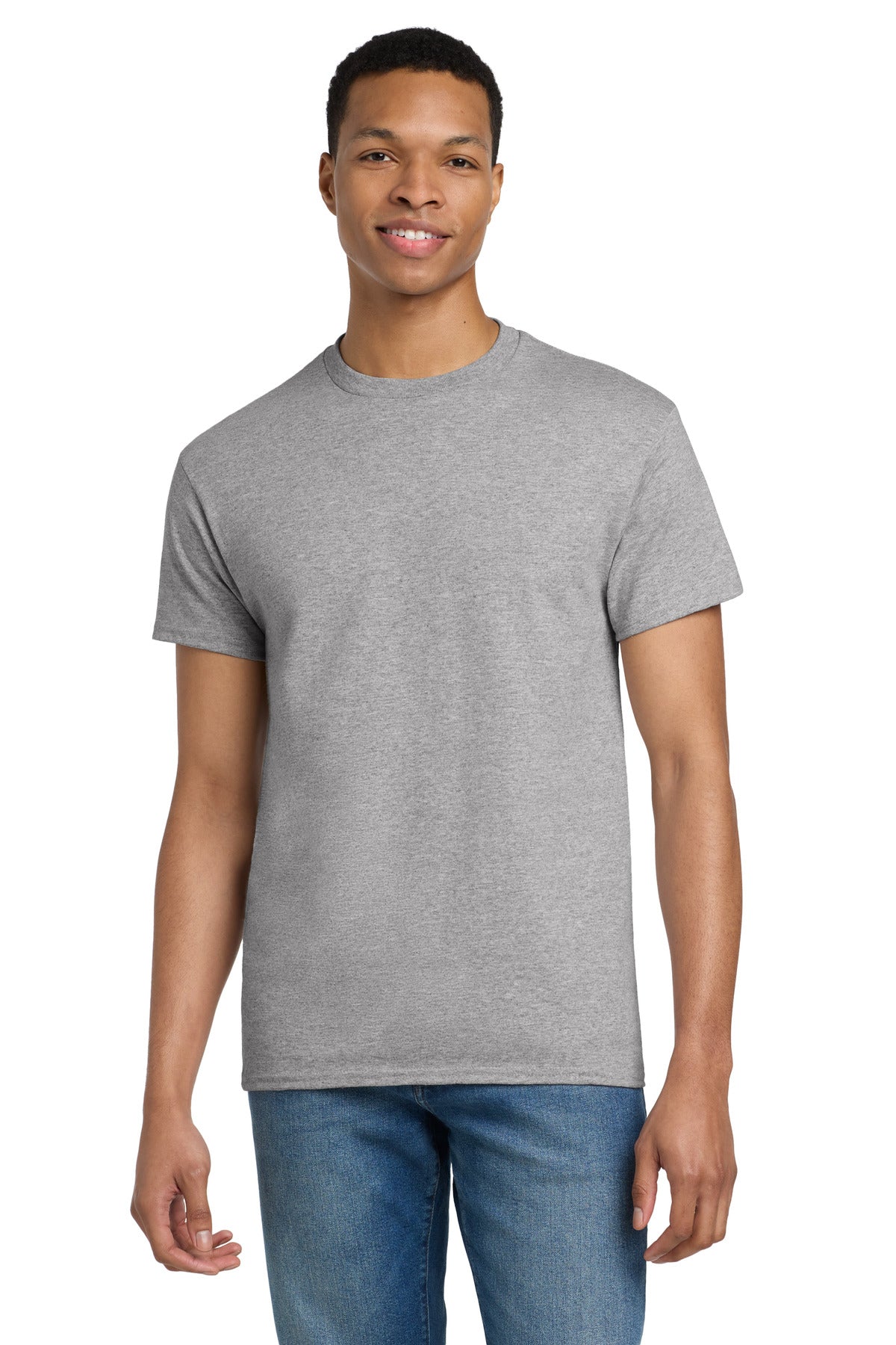 Custom logo Gildan® Tall 100% US Cotton T-Shirt 2000T in Sport Grey