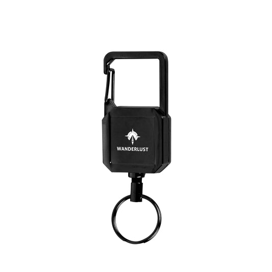 Custom logo Badge Reel Keychain With Carabiner
