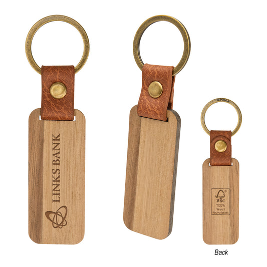 Custom logo Jarvis Wood Key Ring