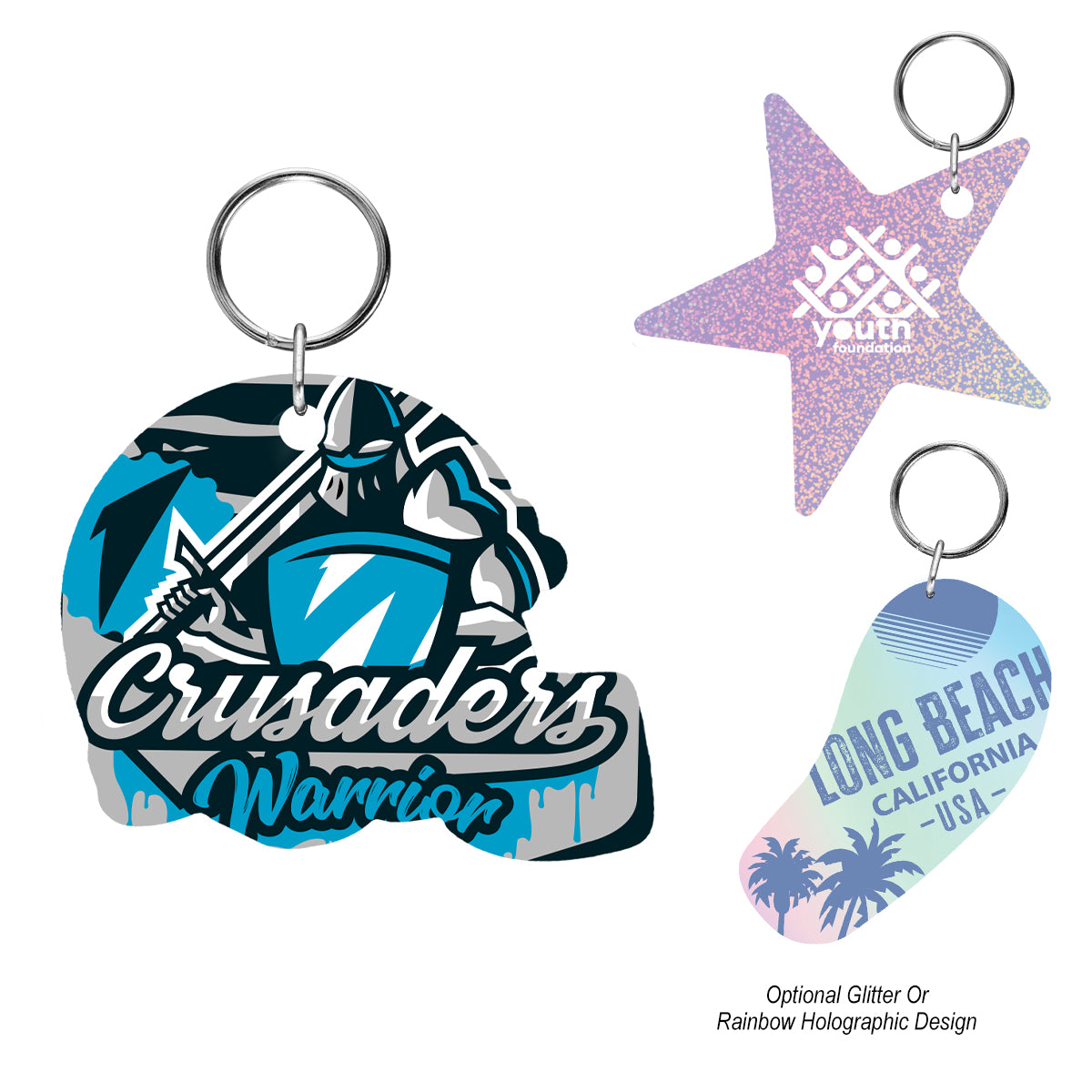 Custom Shape Acrylic Key Tag - Up To 6 Sq. In.