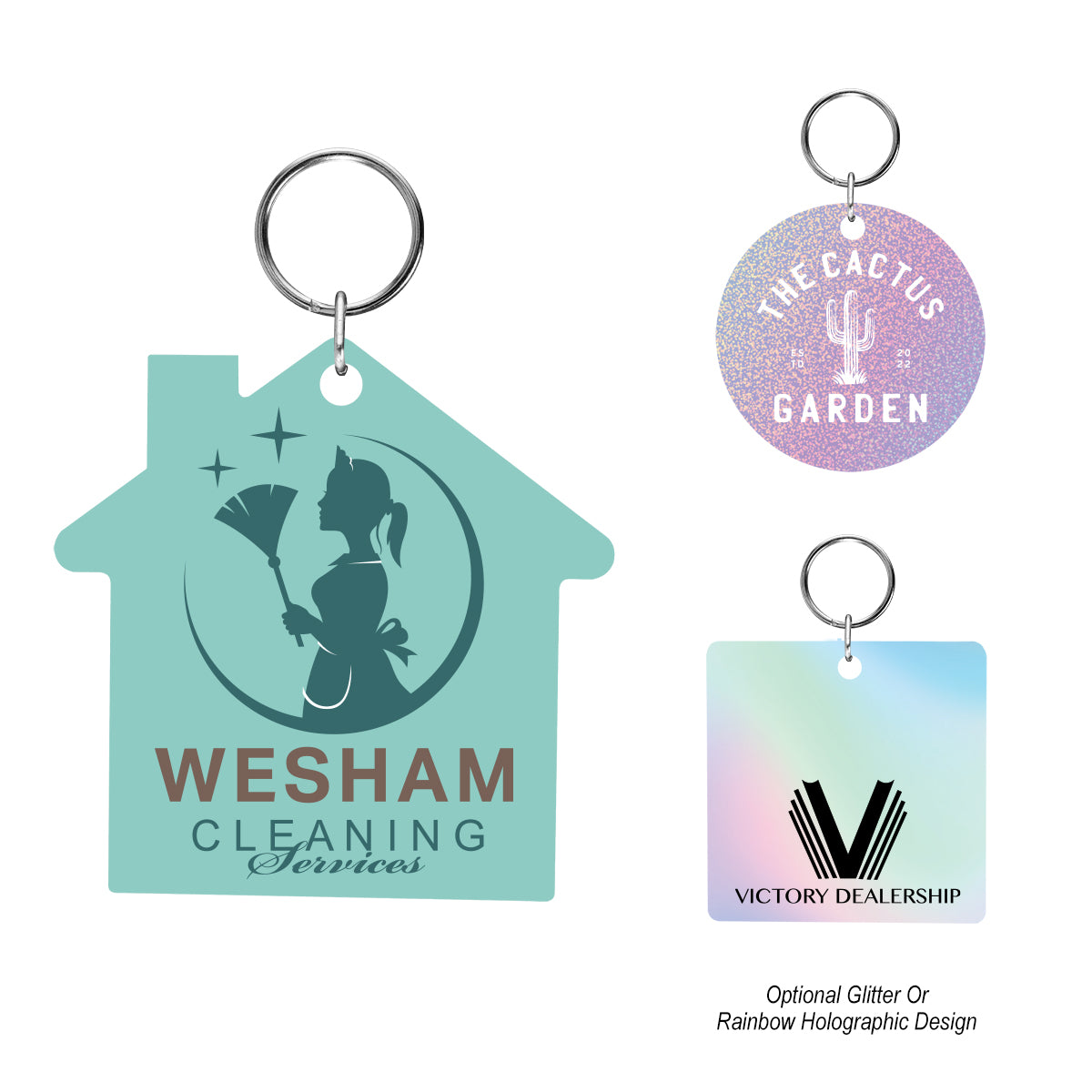 Custom Shape Acrylic Key Tag - Up To 2 Sq. In.