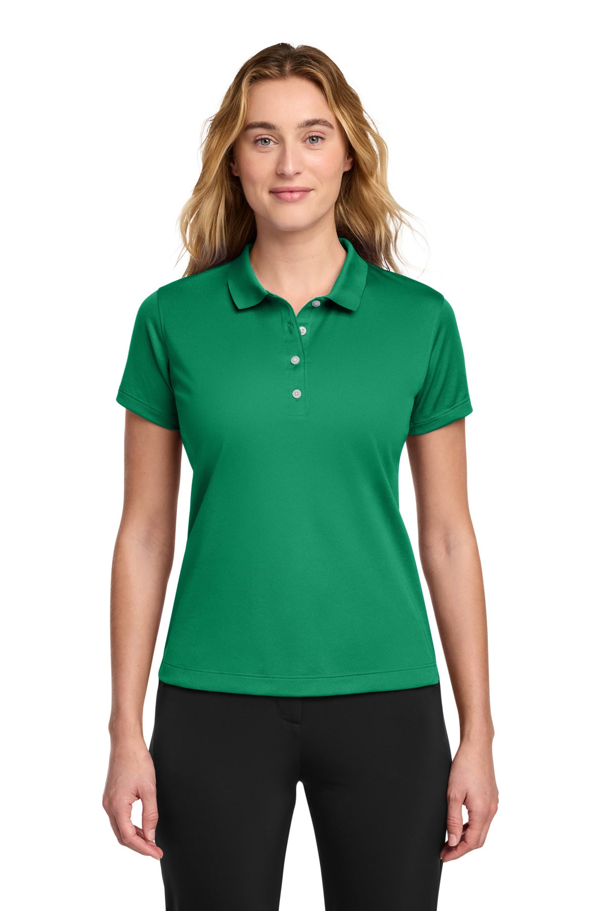 Custom logo Nike Women's Tech Basic Dri-FIT Polo.  203697 in Lucky Green