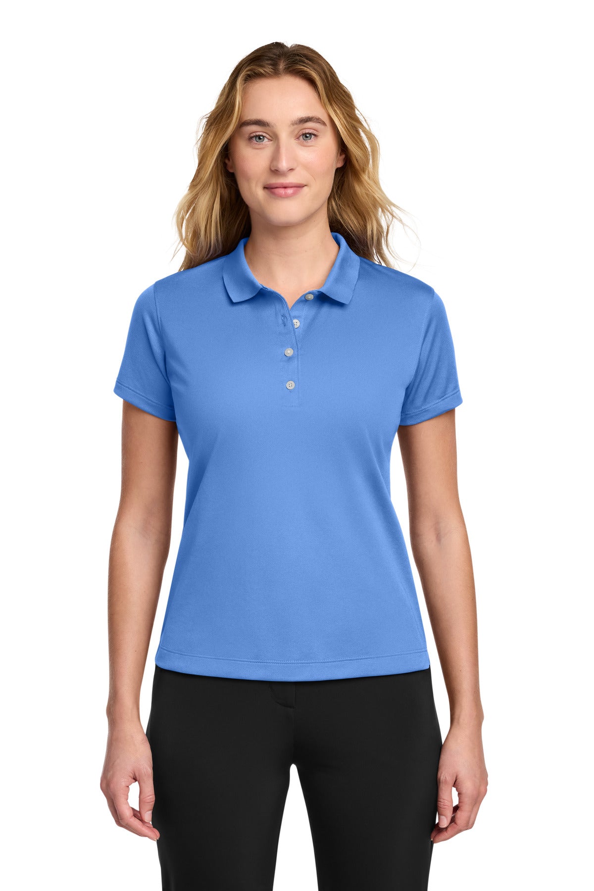 Custom logo Nike Women's Tech Basic Dri-FIT Polo.  203697 in University Blue