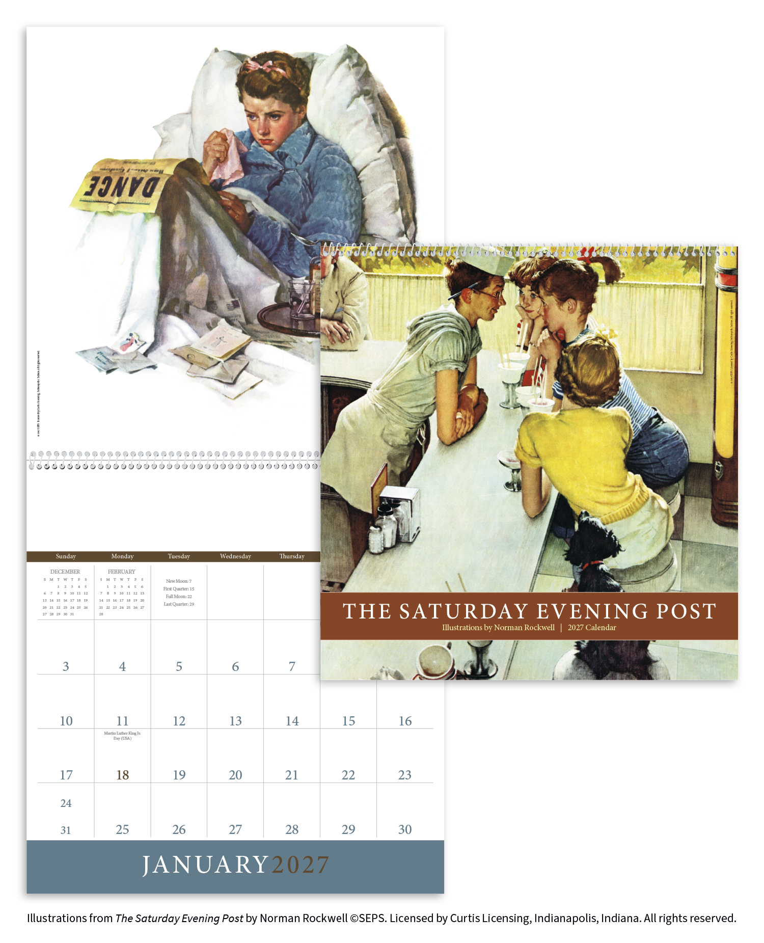 The Saturday Evening Post Illustrations by Norman Rockwell Calendar