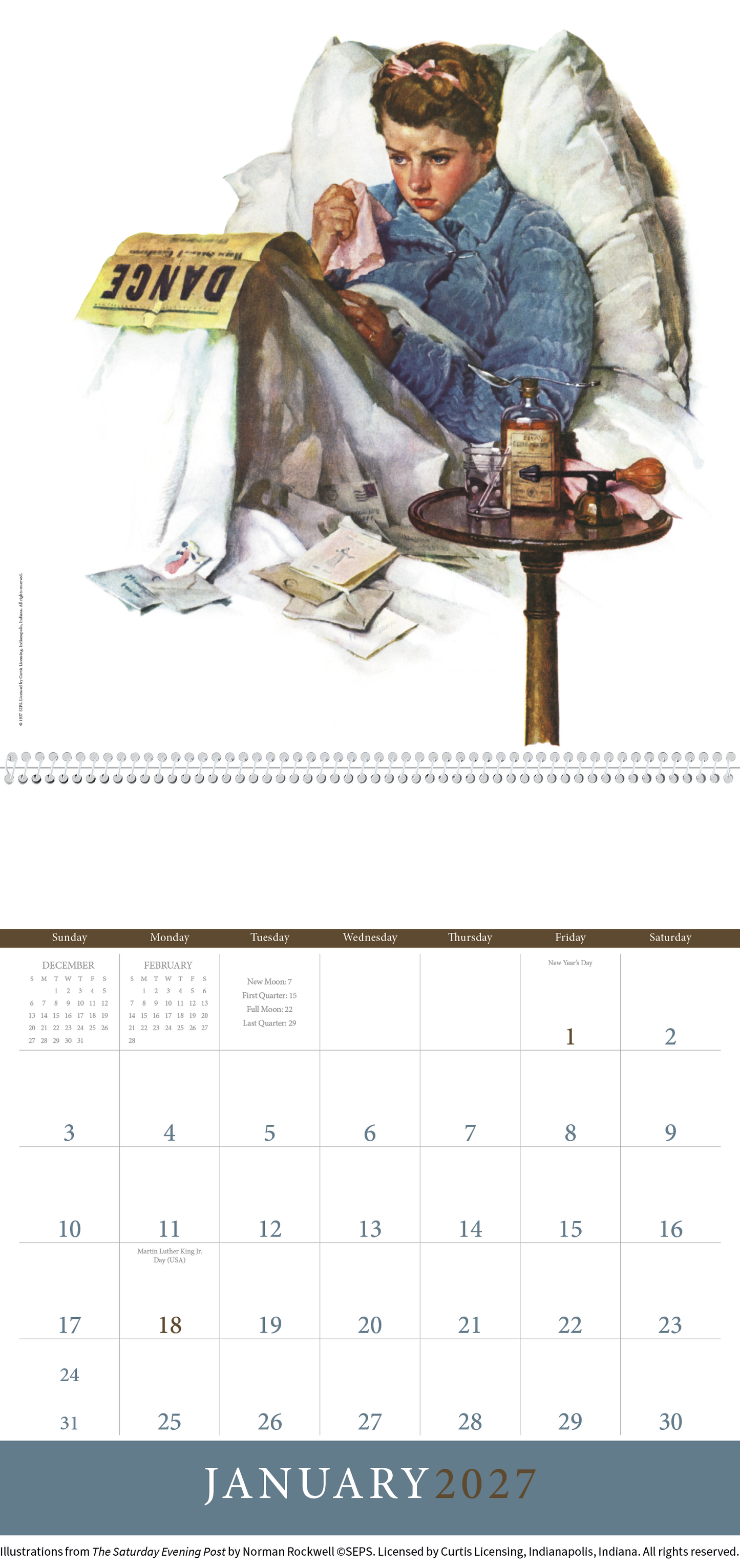 The Saturday Evening Post Illustrations by Norman Rockwell Calendar