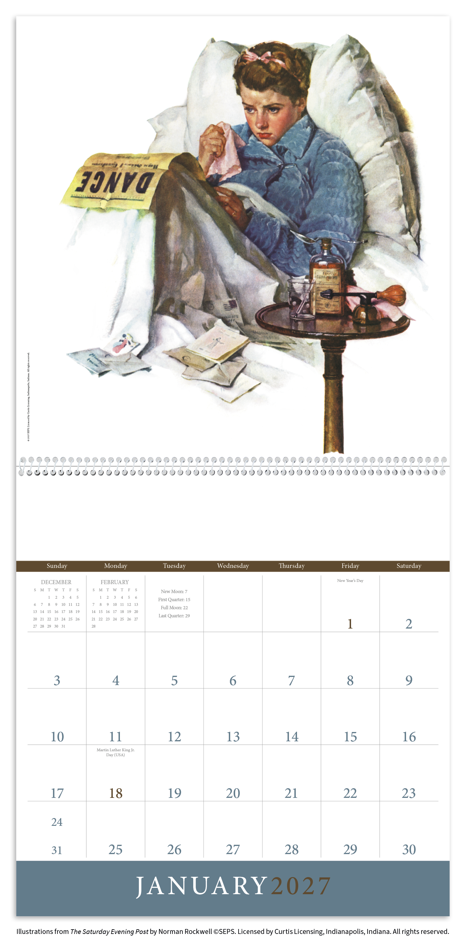 The Saturday Evening Post Illustrations by Norman Rockwell Calendar