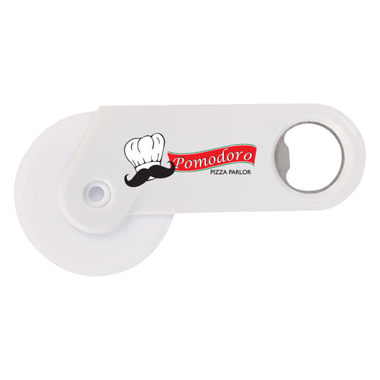 Custom logo Pizza Cutter With Bottle Opener